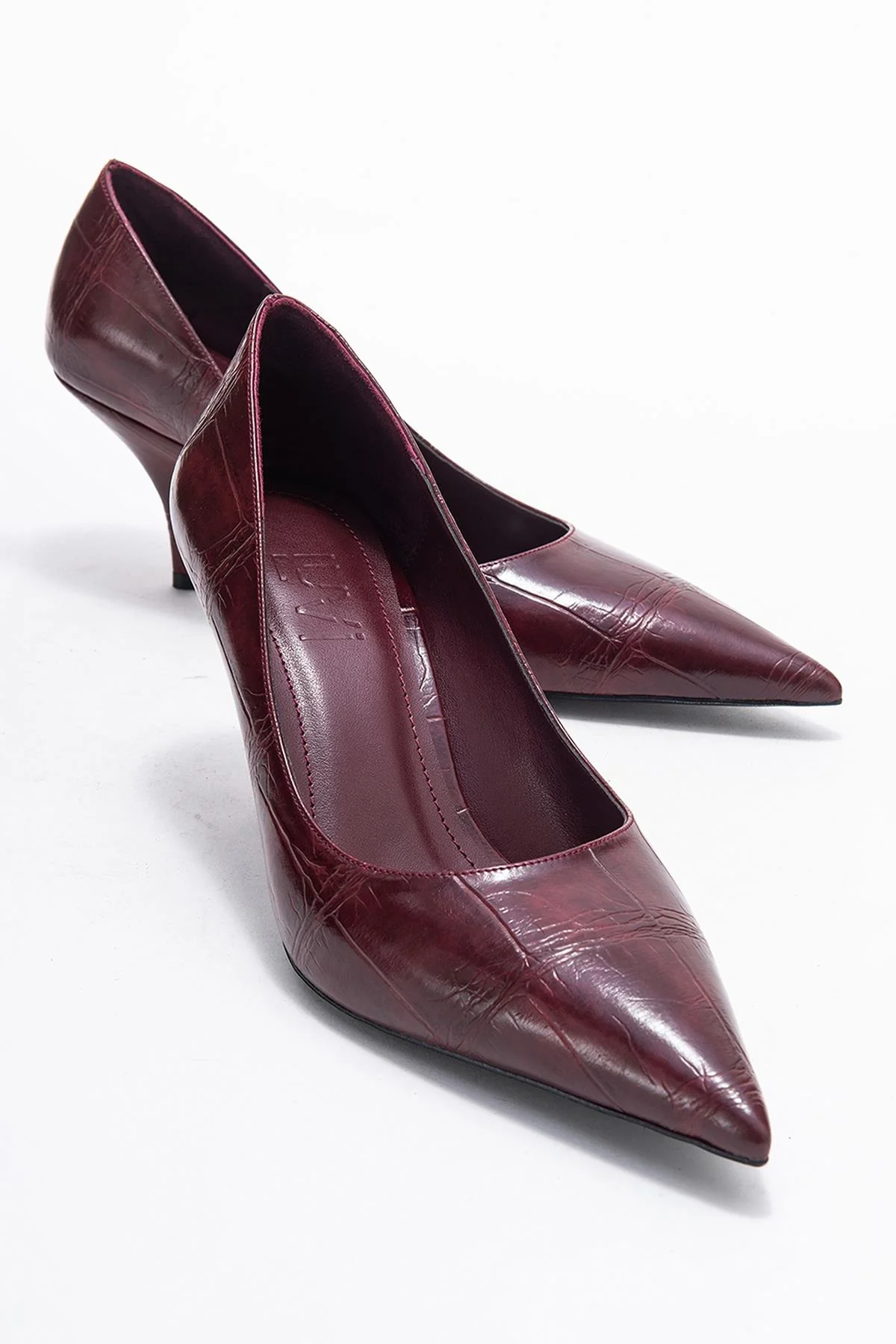 Marcus - Burgundy Printed Pointed Toe Pump (Women)