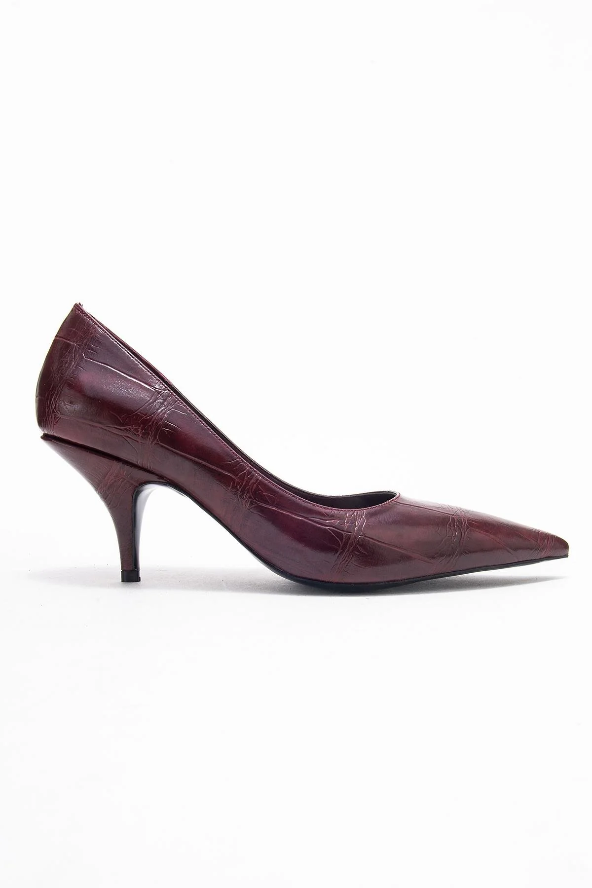 Marcus - Burgundy Printed Pointed Toe Pump (Women) - Image 6