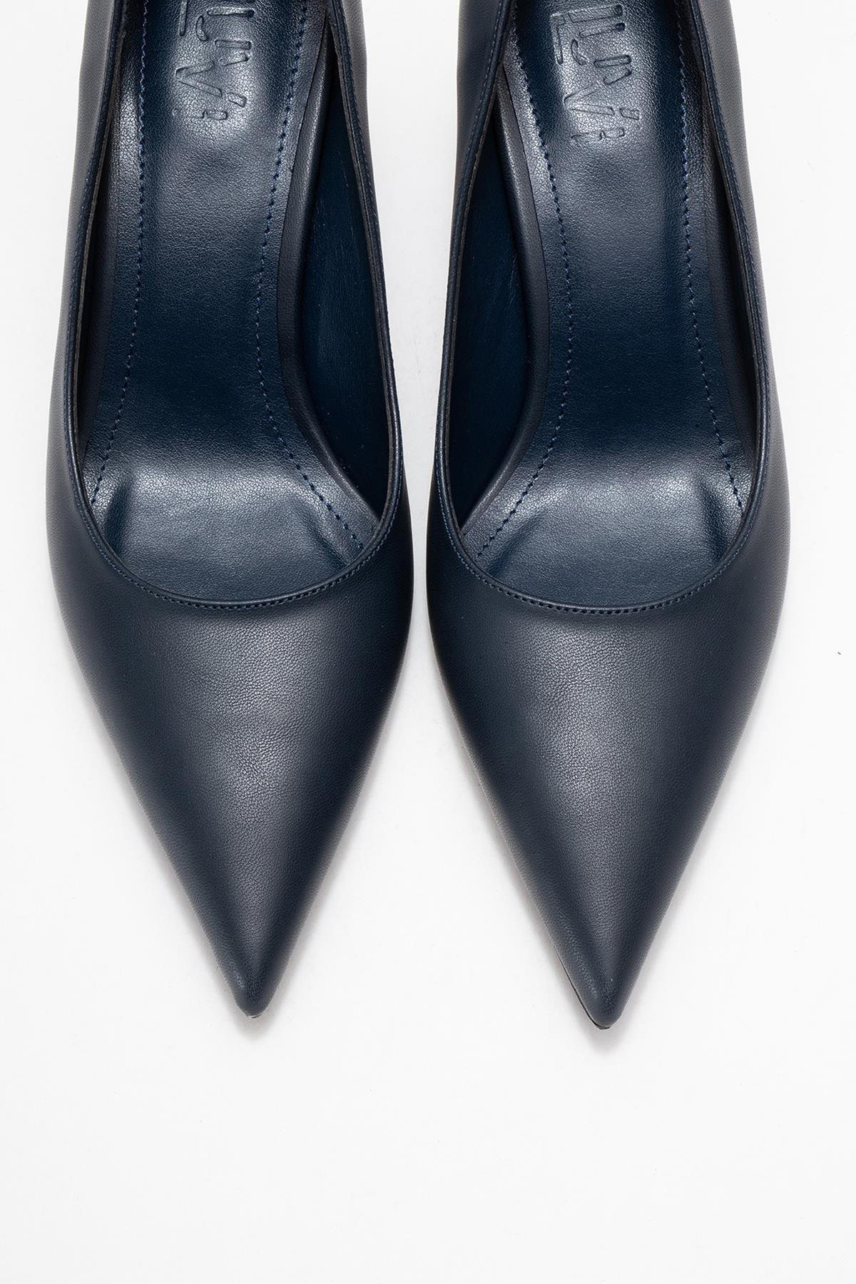 Marcus - Navy Heeled Pump (Women) - Image 2