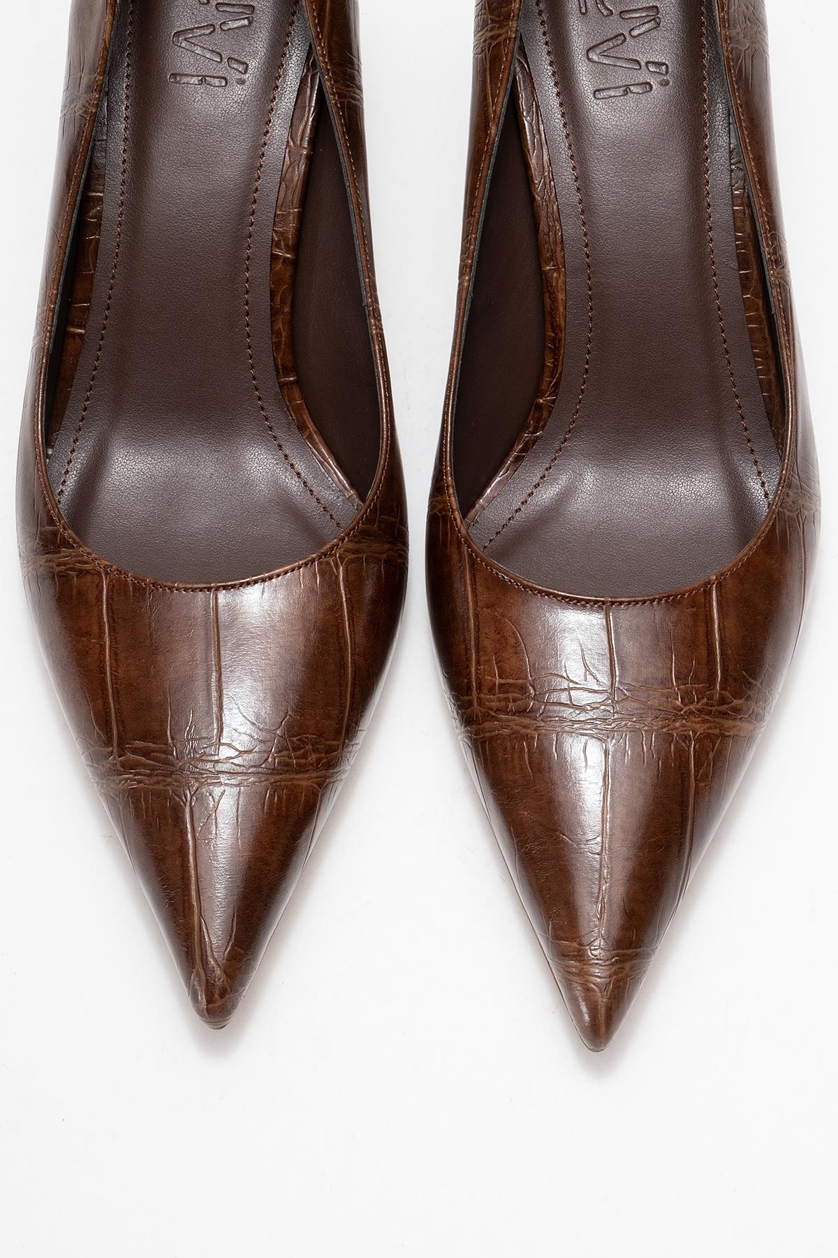Marcus - Tan Printed Heeled Pump (Women) - Image 2
