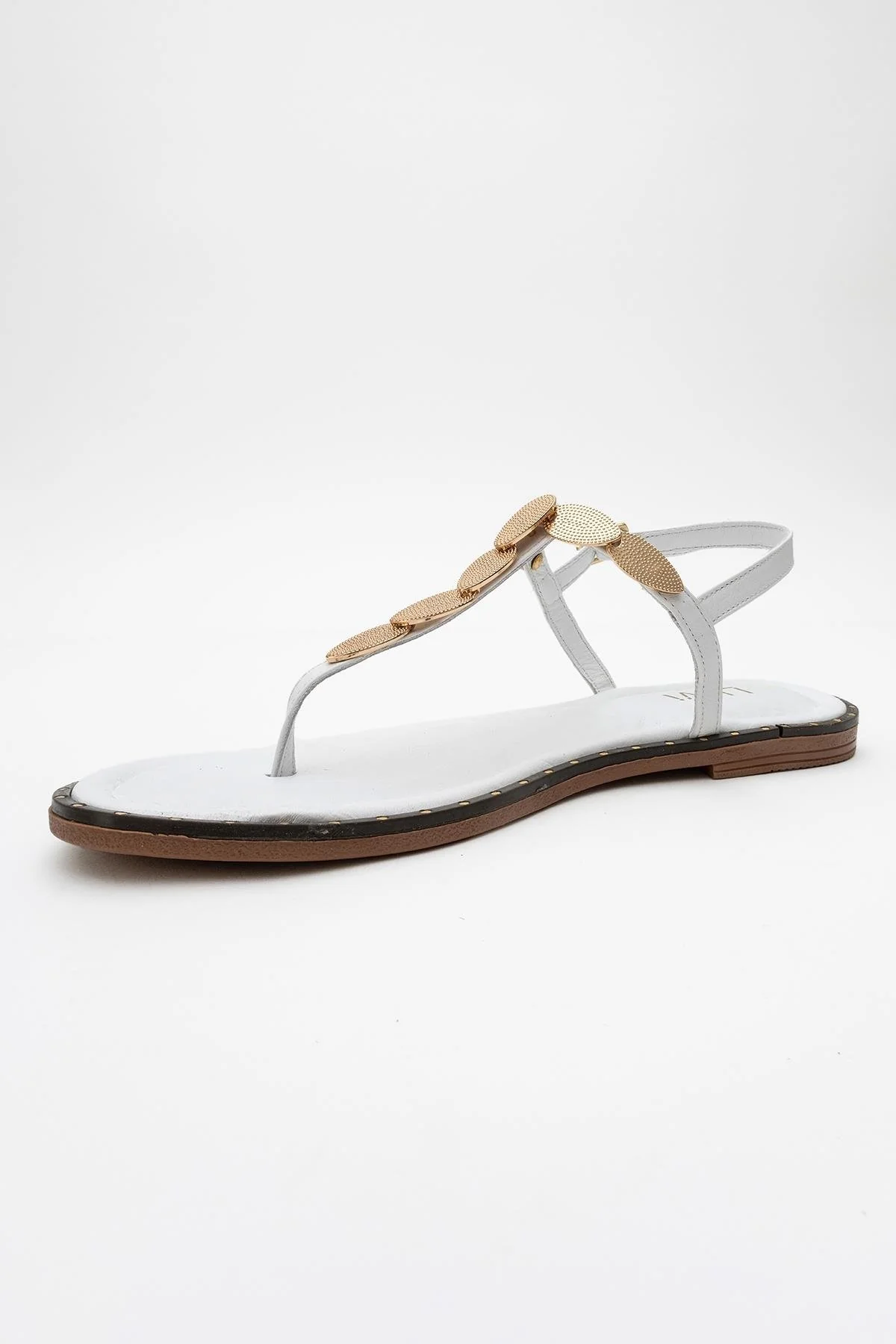 Marea - White Leather Flat Sandal (Women) - Image 3