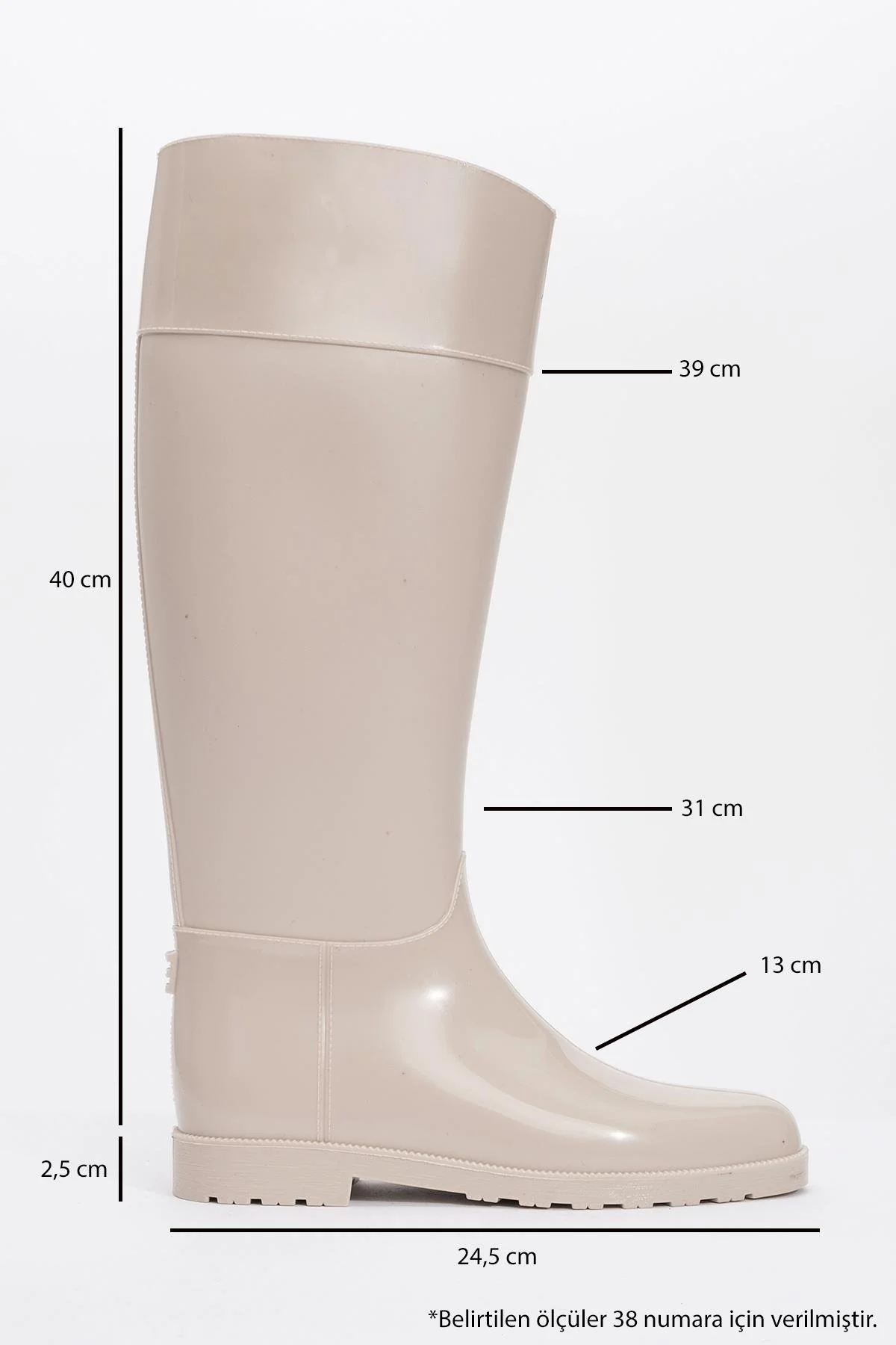 Marge - Beige Rain Boot (Women) - Image 4