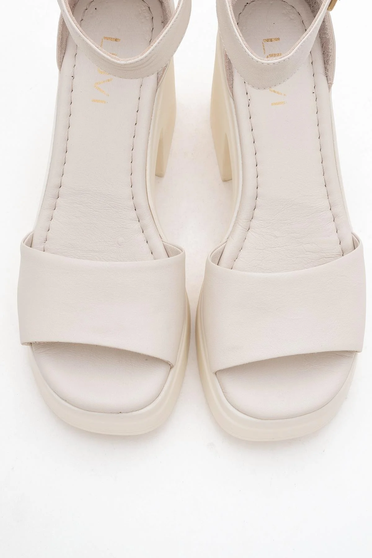 MARGOT Beige Leather Platform Sandal (Women) - Image 2