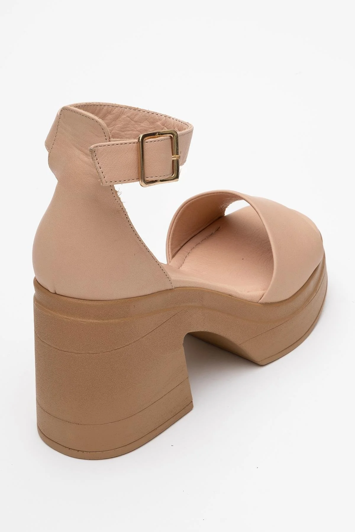 MARGOT - Cream Beige Leather Platform Sandal (Women) - Image 5