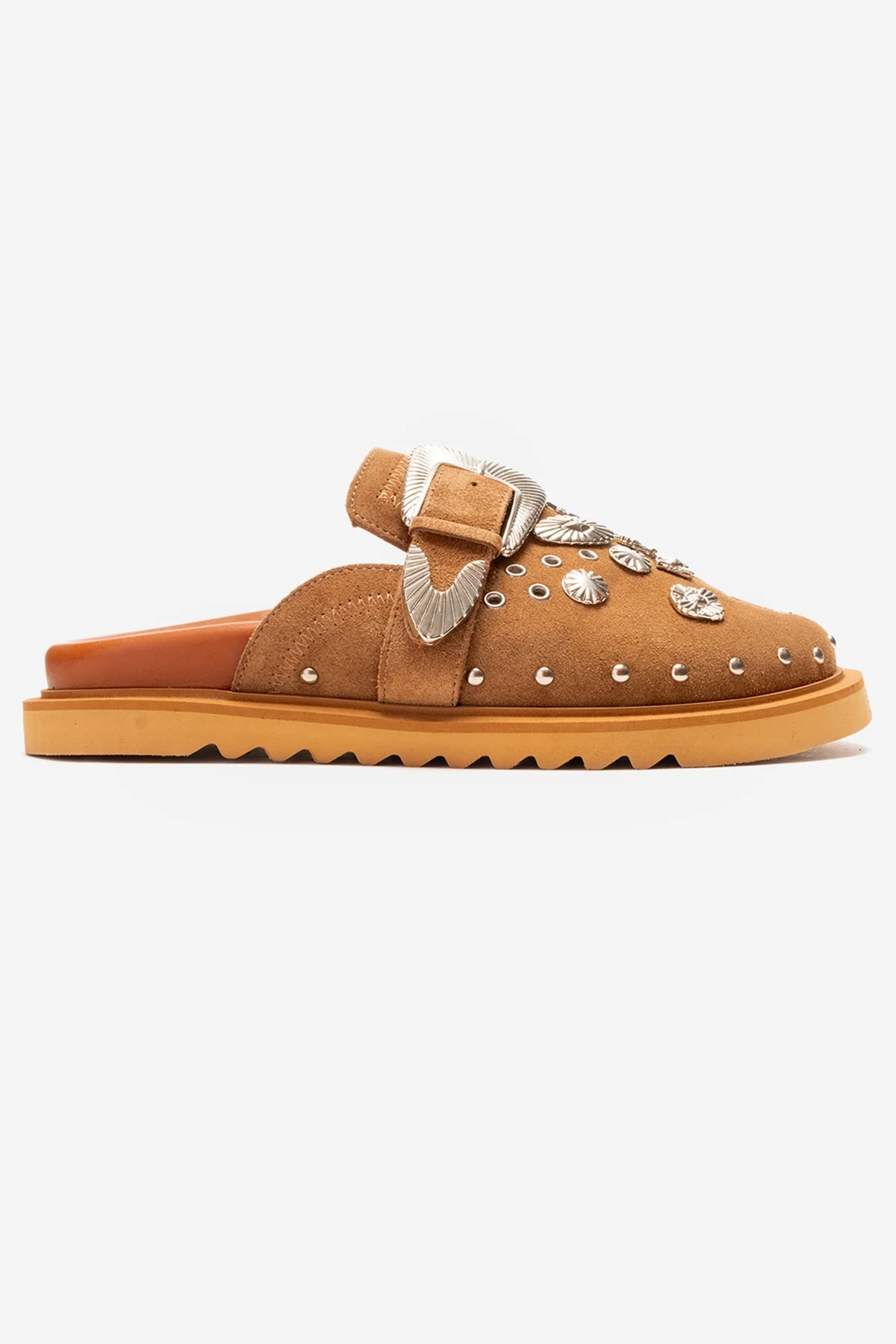 MARİL - Camel Genuine Leather Closed-Toe Slide (Women) - Image 6