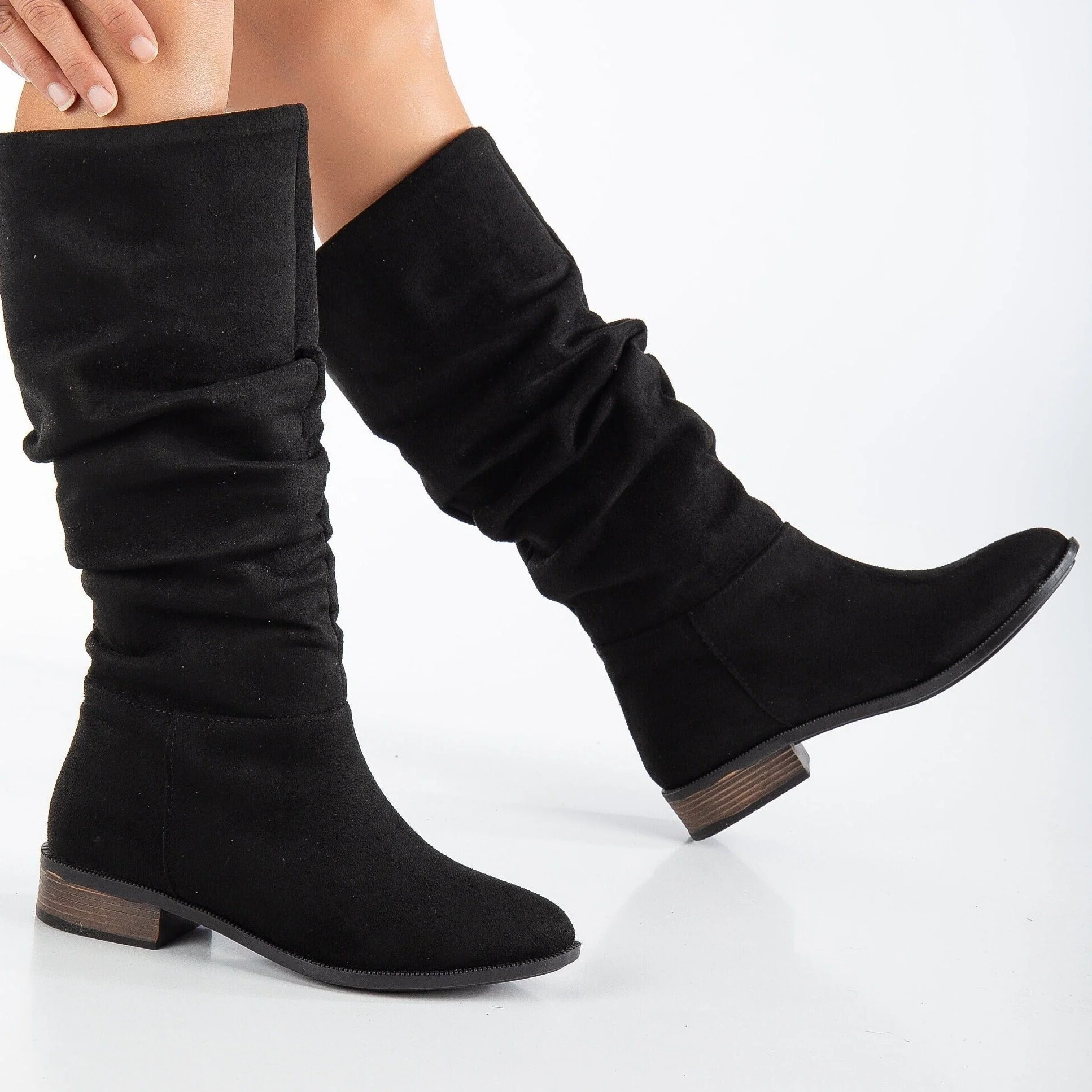 Maribel - Black Suede Boots - Image 2