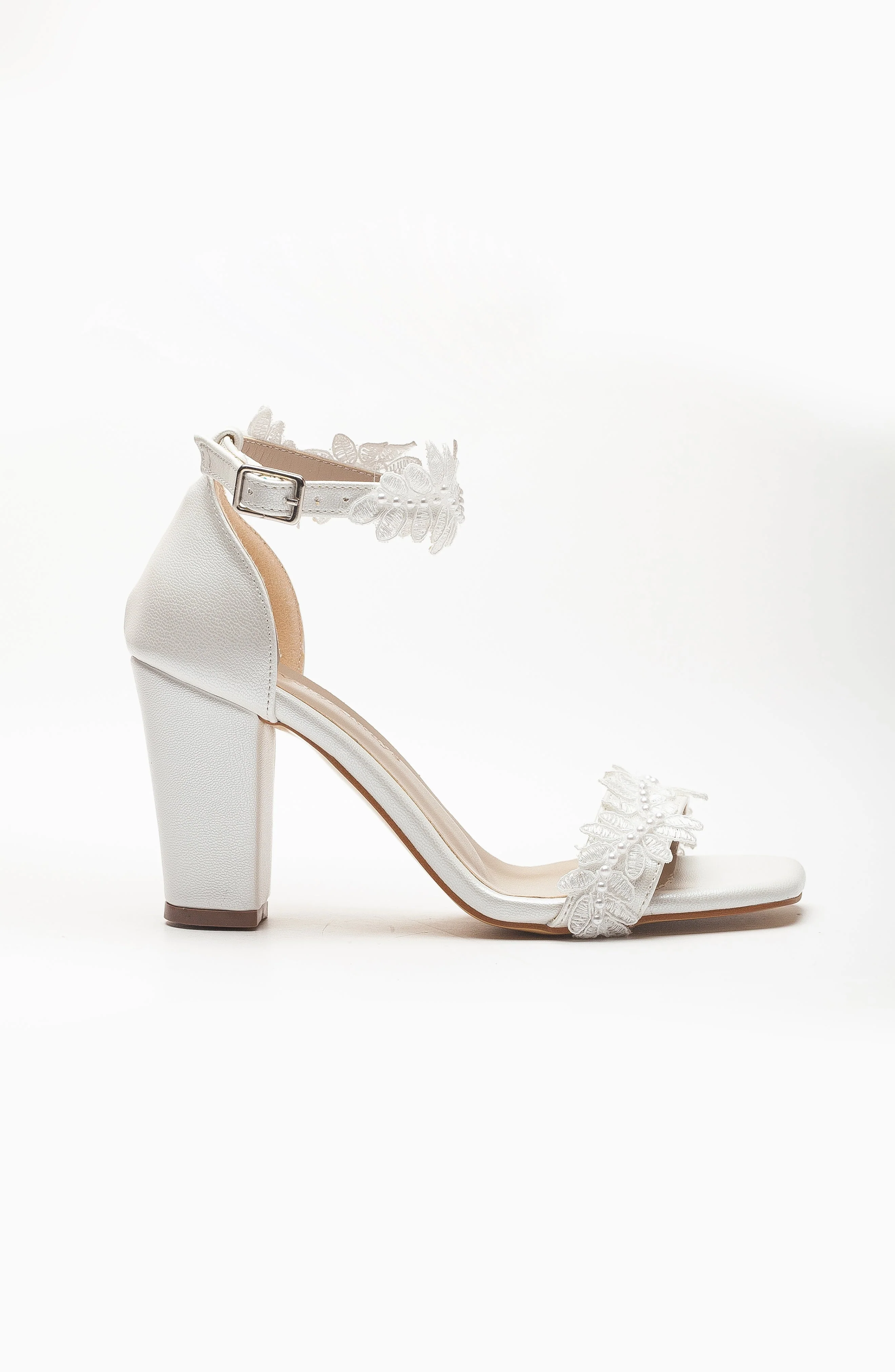 Marlene - Ivory Lace Bridal Heels - Image 3