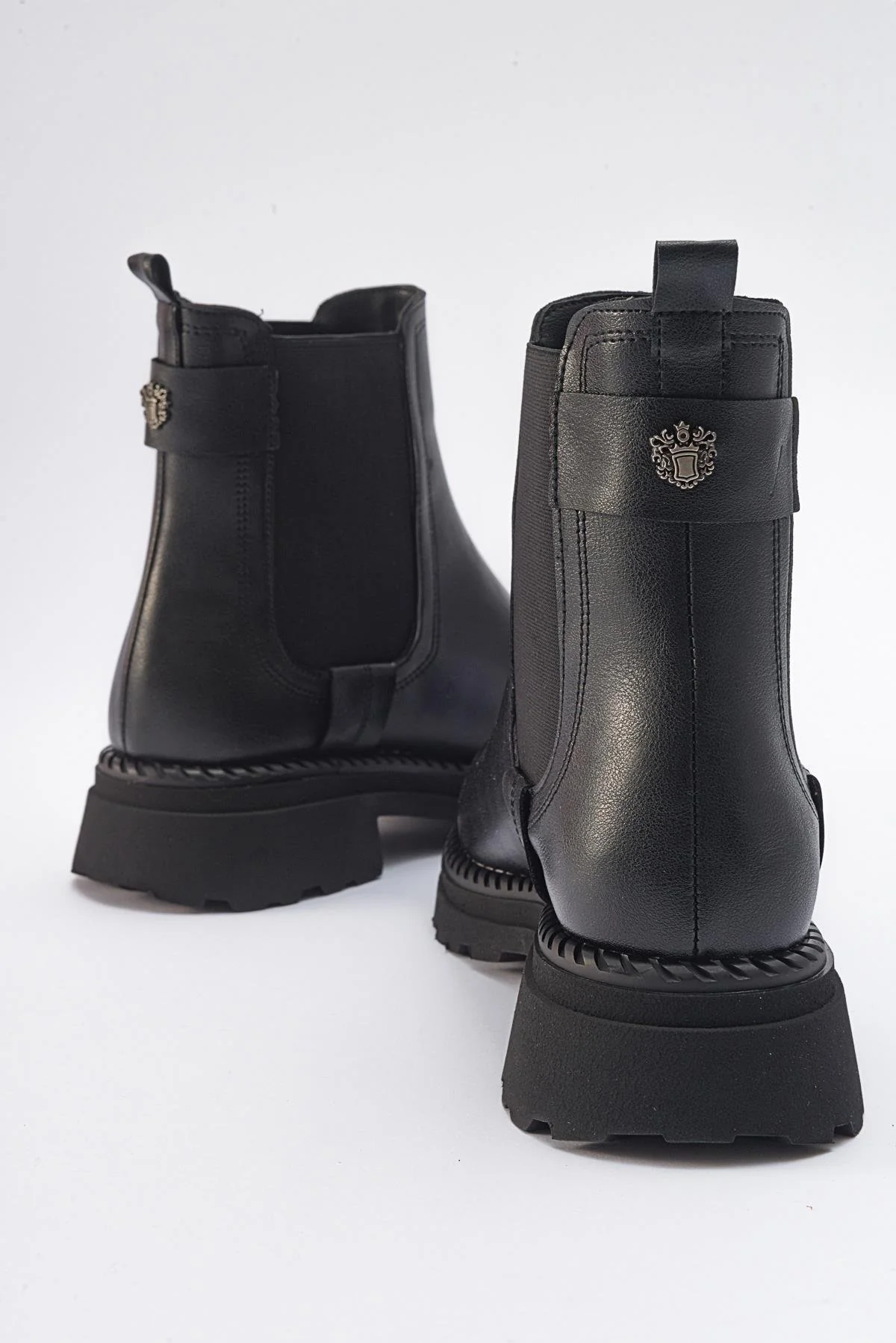 Marly - Black Elastic Chelsea Boot (Women) - Image 4