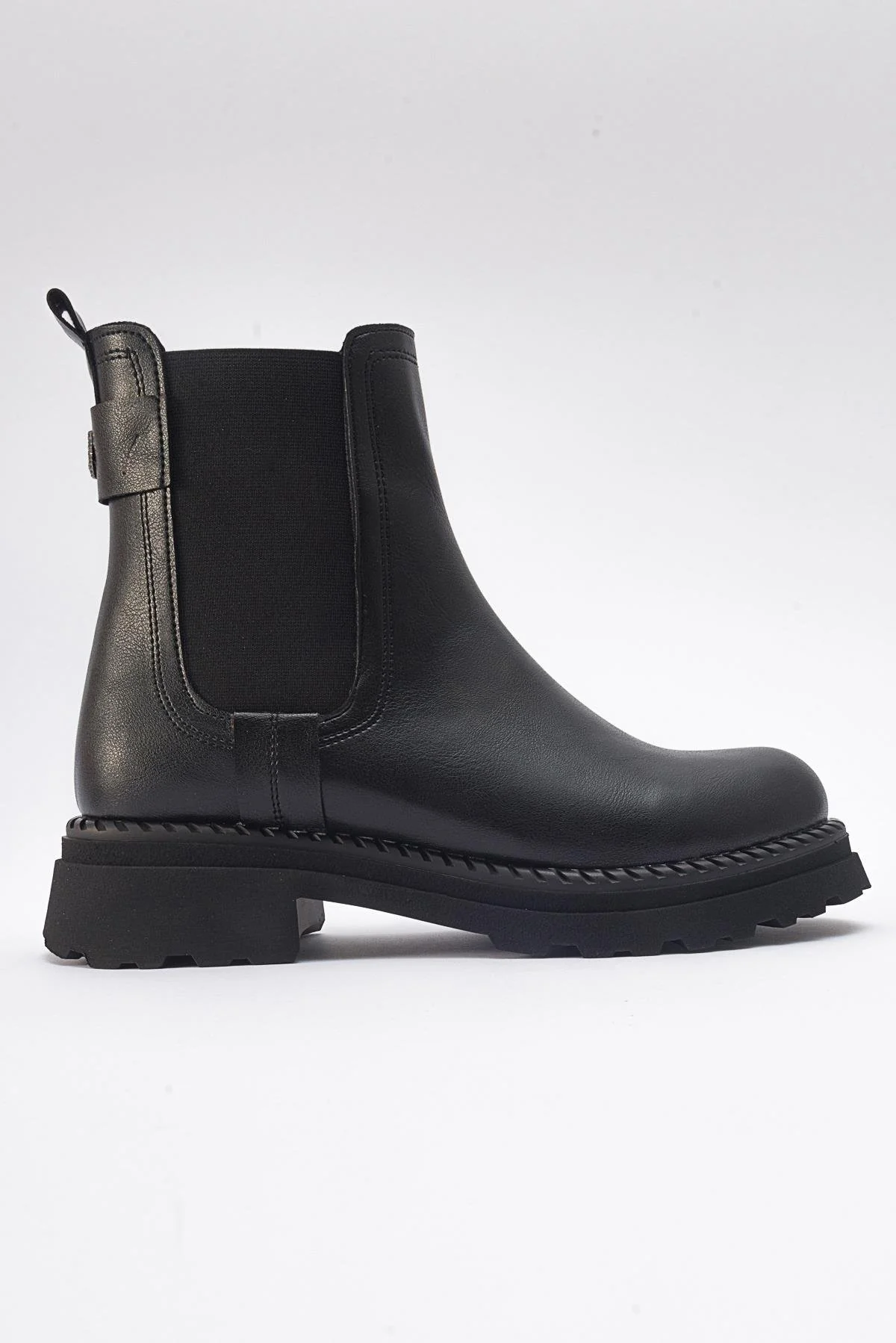 Marly - Black Elastic Chelsea Boot (Women) - Image 6