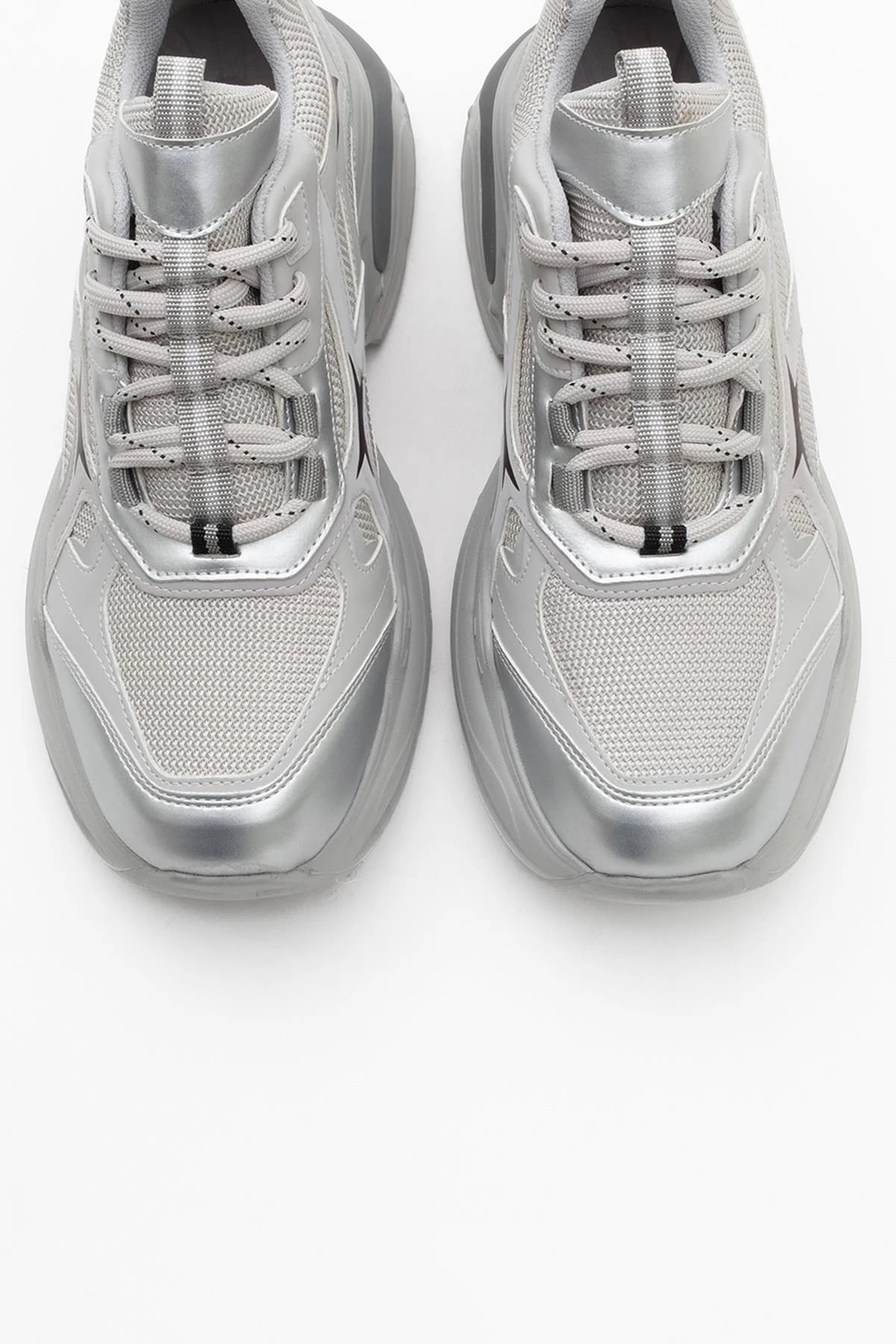 Marron - Silver Gray Sneakers (Women) - Image 2