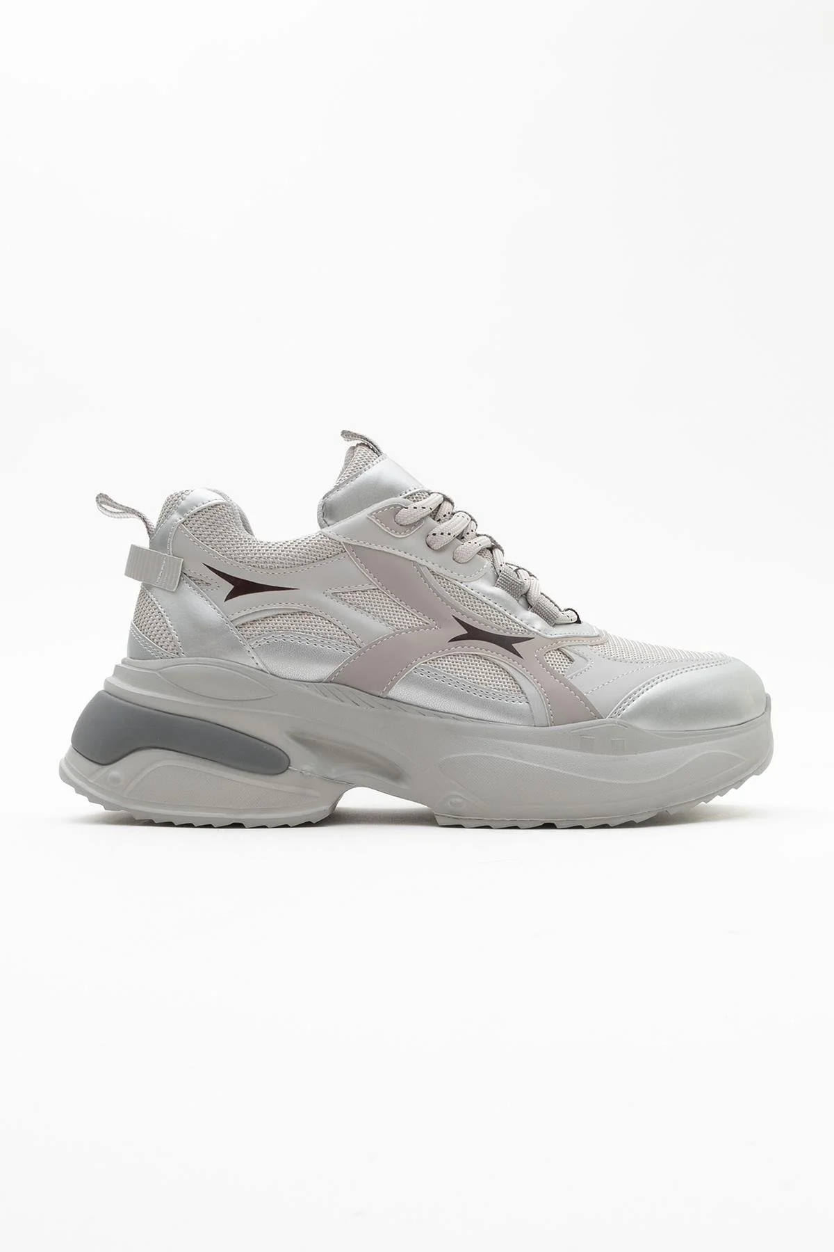 Marron - Silver Gray Sneakers (Women) - Image 5