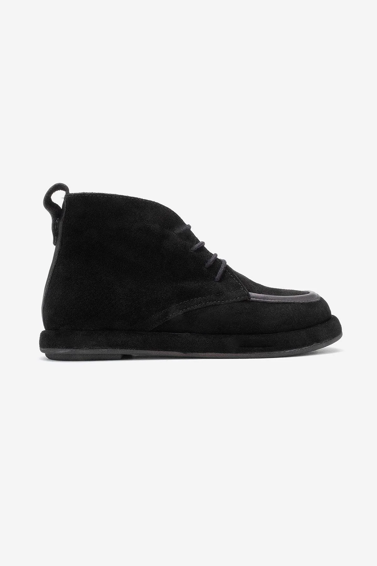 Martas - Black Suede Genuine Leather Lace-Up Zip Ankle Boot (Women) - Image 6