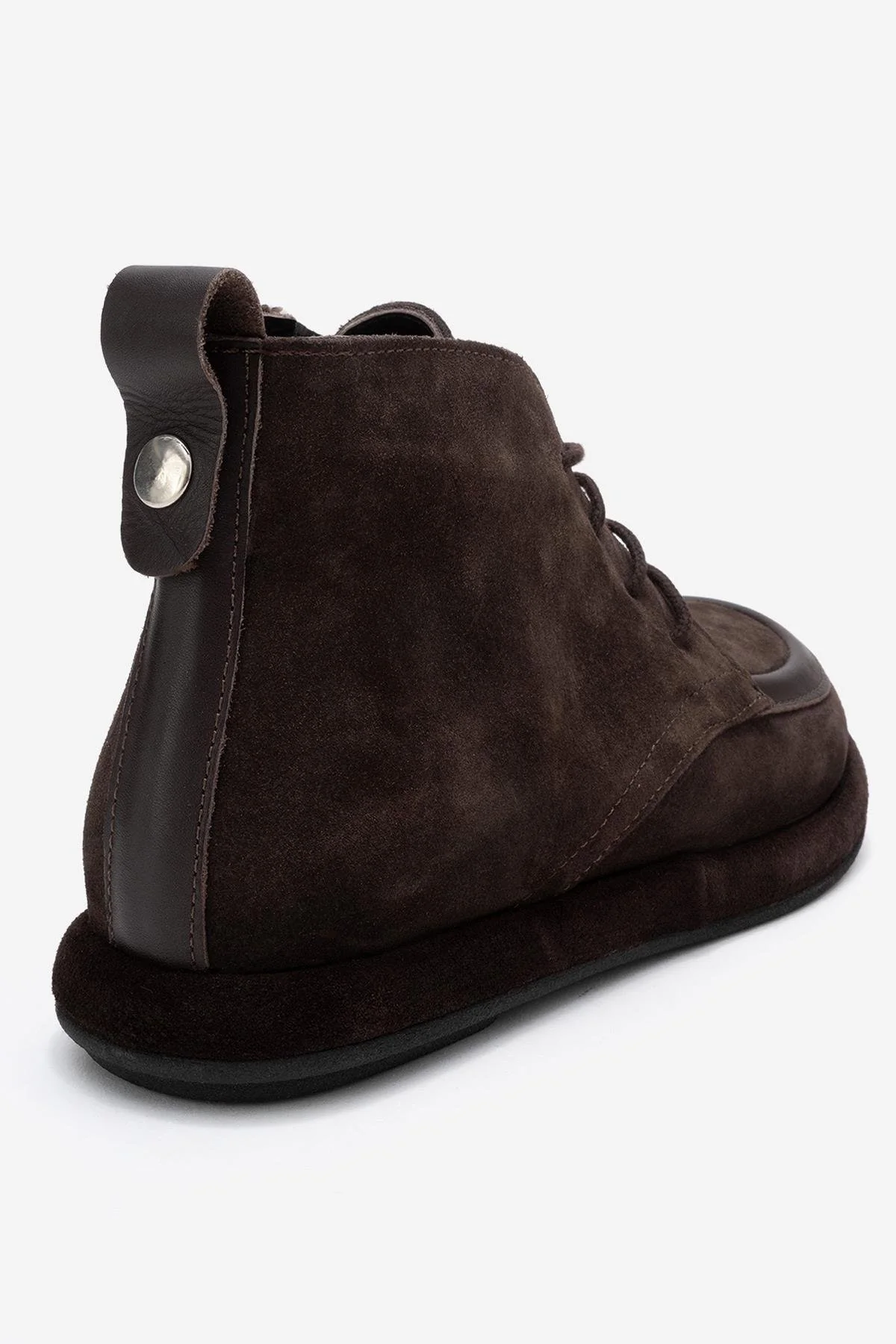 Martas - Brown Suede Genuine Leather Lace-Up Zip Ankle Boot (Women) - Image 5