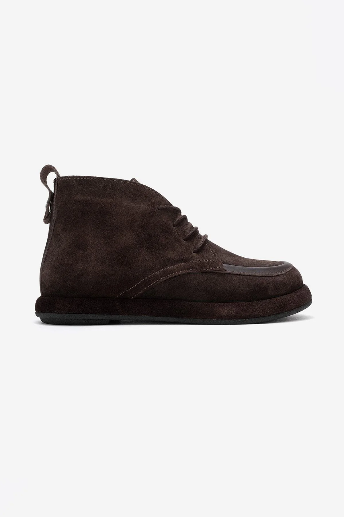 Martas - Brown Suede Genuine Leather Lace-Up Zip Ankle Boot (Women) - Image 6