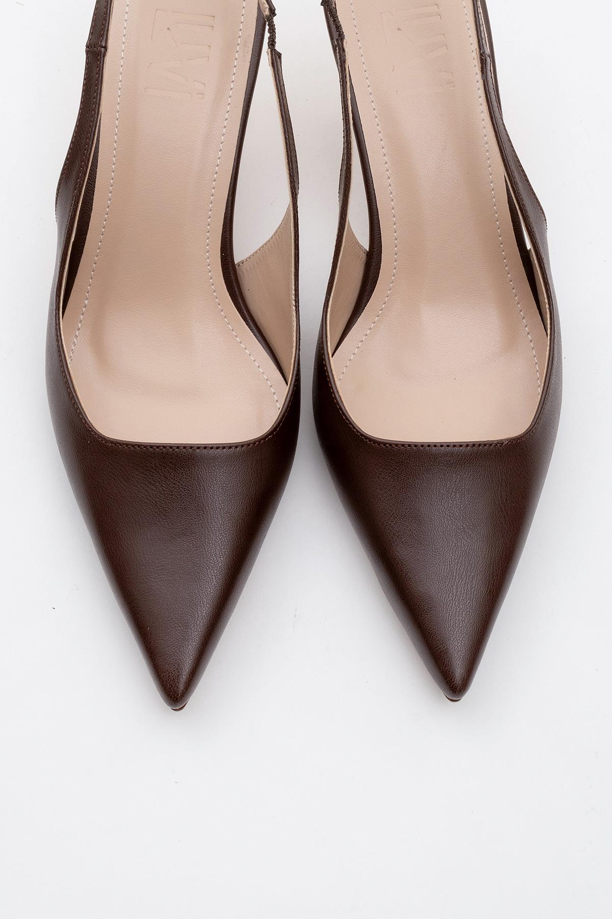 Marten - Brown Pointed Toe Backless Stiletto (Women) - Image 2