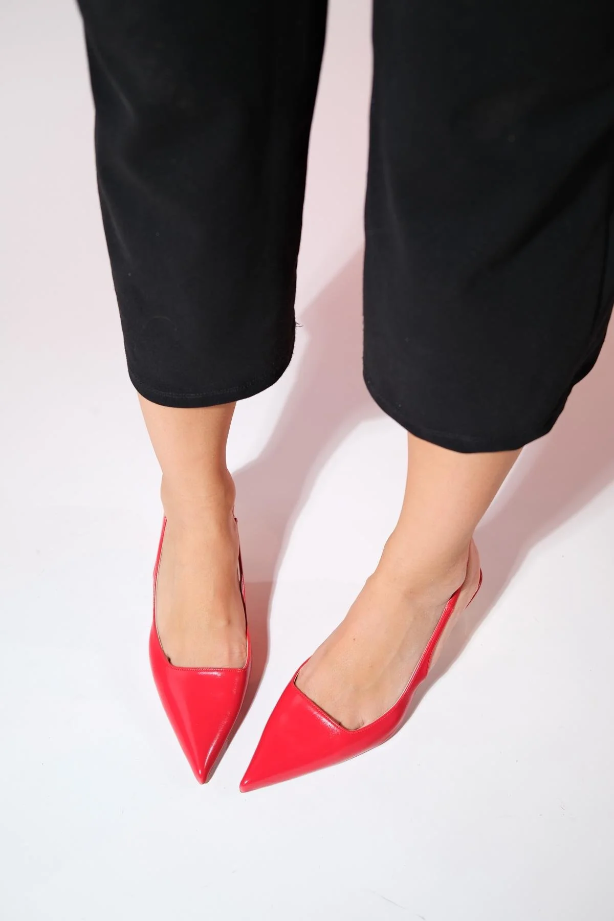 Marten - Red Pointed Toe Slingback Stiletto (Women) - Image 2