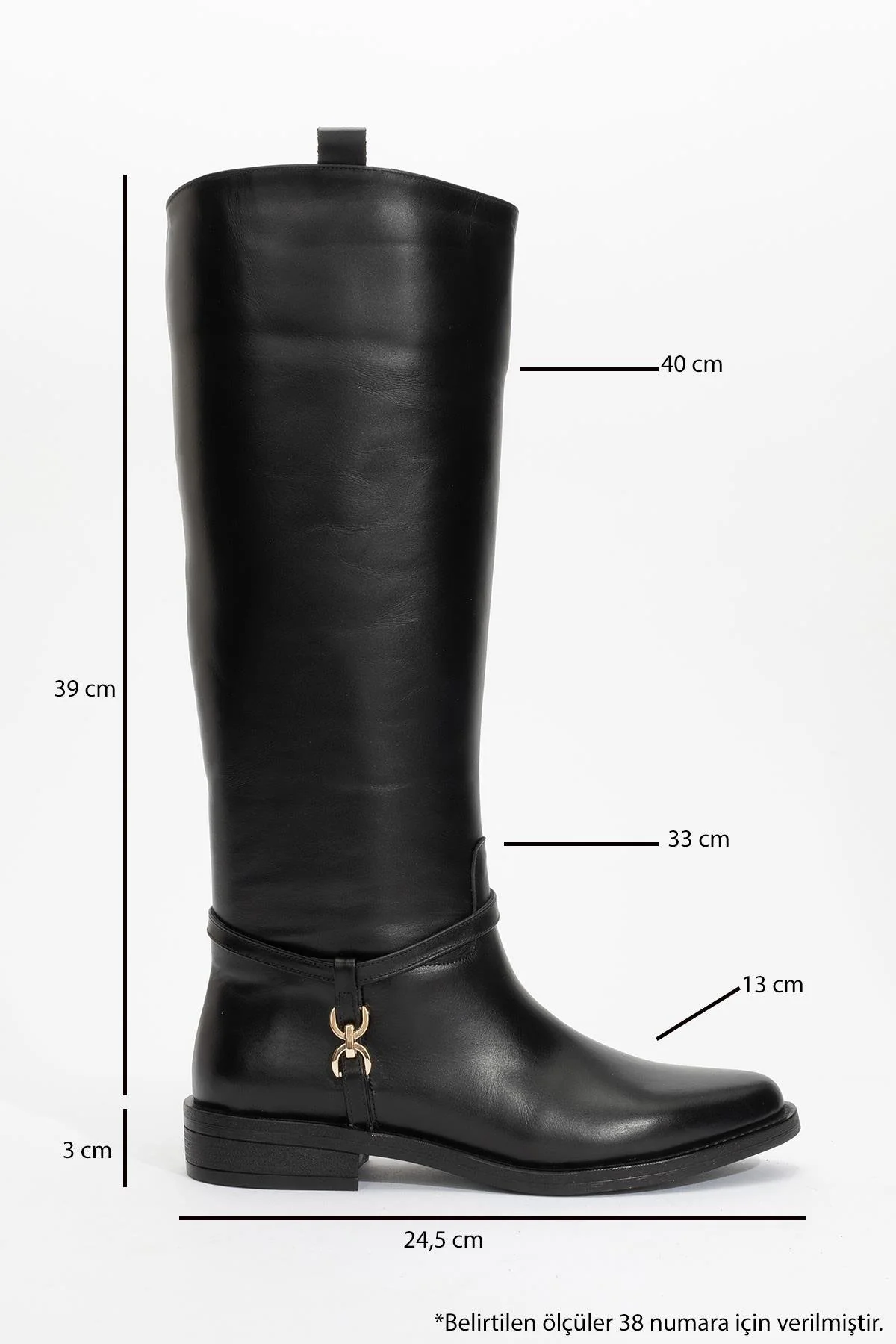 May Black Leather Buckle Boot (Women) - Image 4