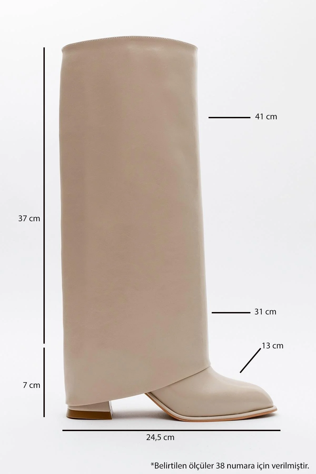 Maybe Beige Chunky Heel Boot (Women) - Image 5