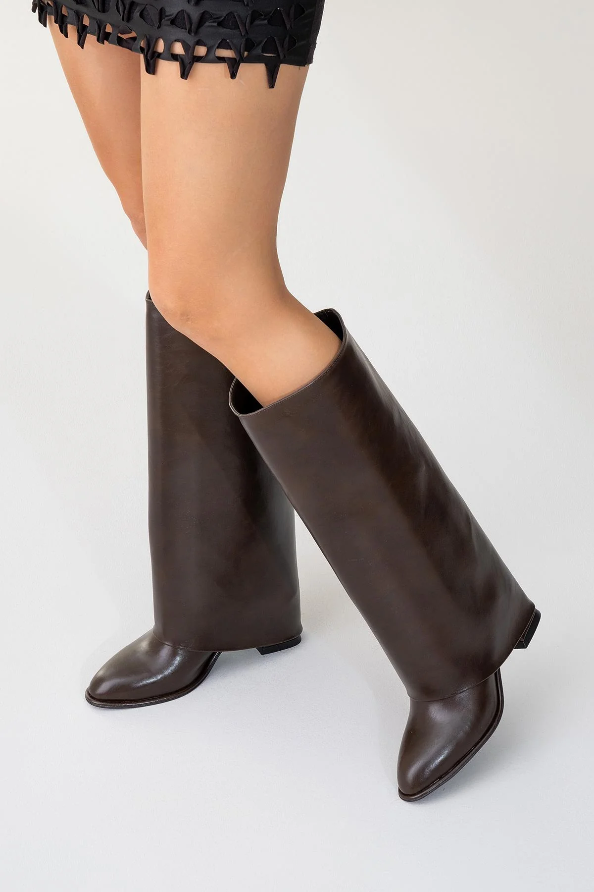 Maybe Brown Chunky Heel Boot (Women) - Image 8