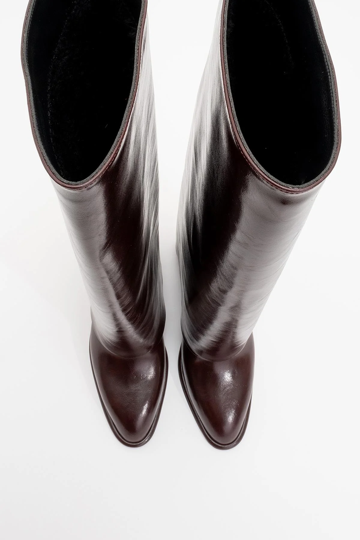 Maybe Burgundy Chunky Heel Boot (Women) - Image 2