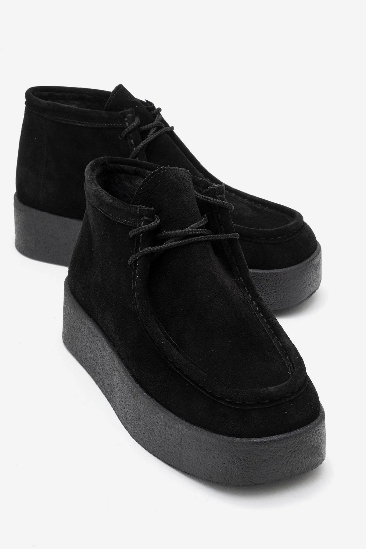 Melia - Black Suede Genuine Leather Ankle Boot (Women)