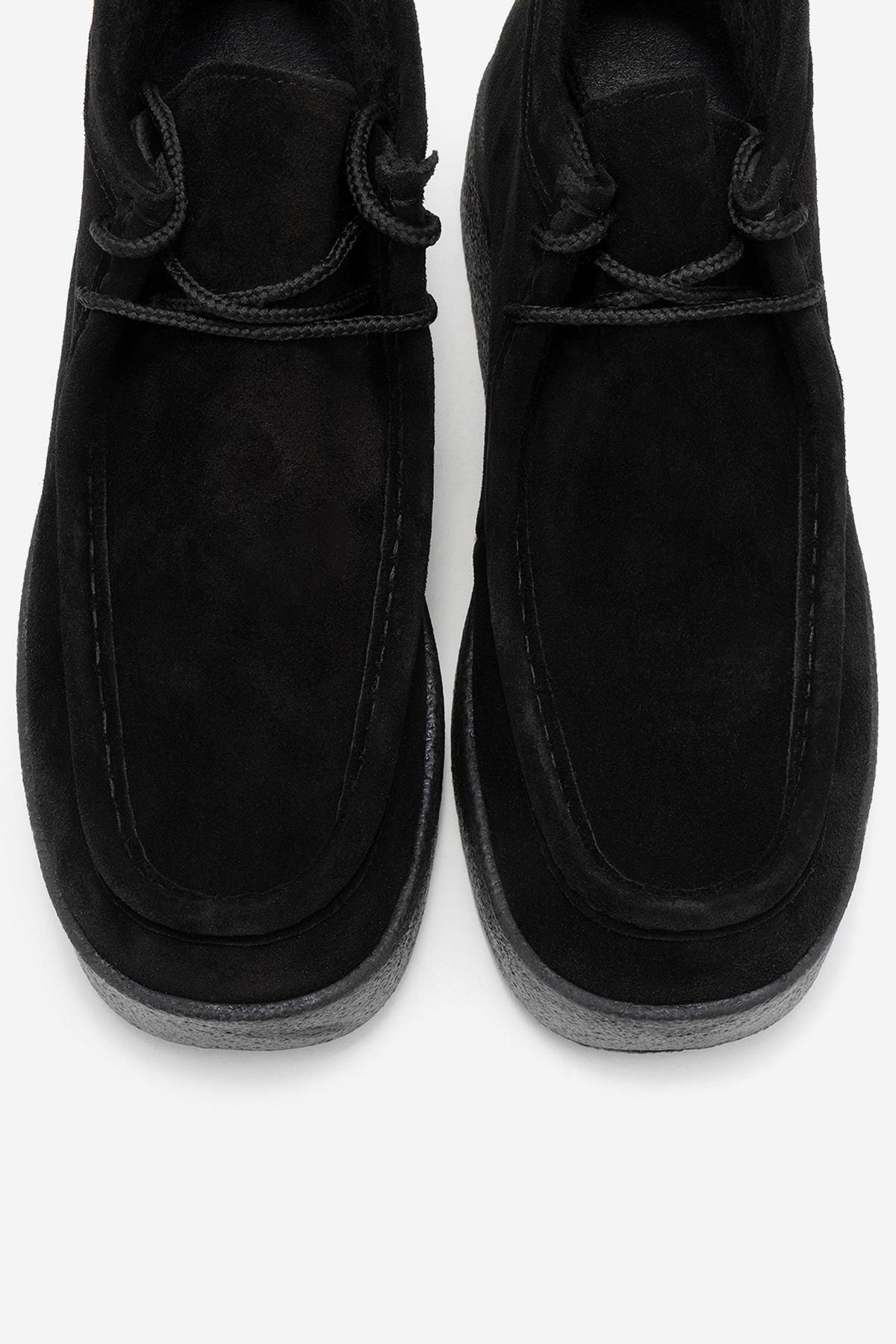 Melia - Black Suede Genuine Leather Ankle Boot (Women) - Image 2