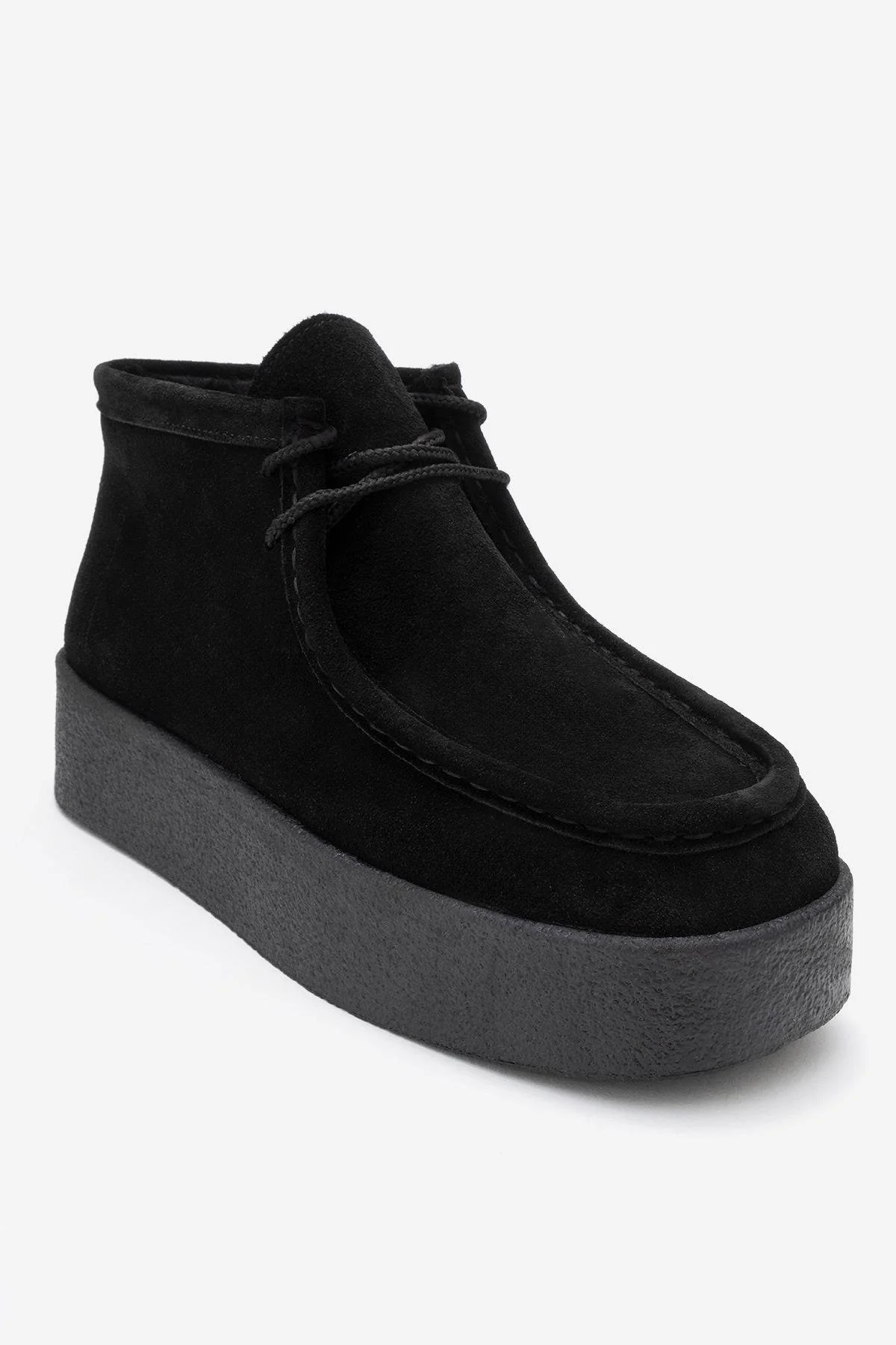 Melia - Black Suede Genuine Leather Ankle Boot (Women) - Image 3