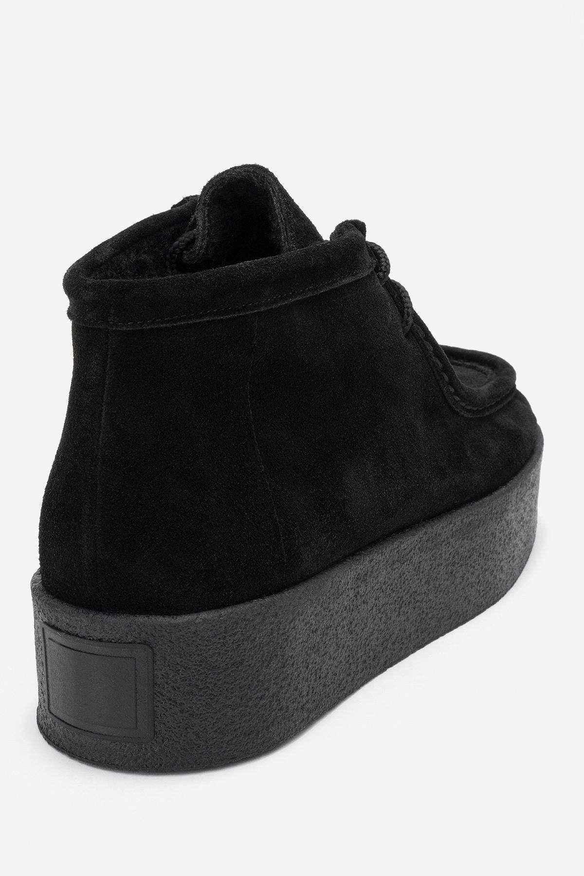 Melia - Black Suede Genuine Leather Ankle Boot (Women) - Image 5