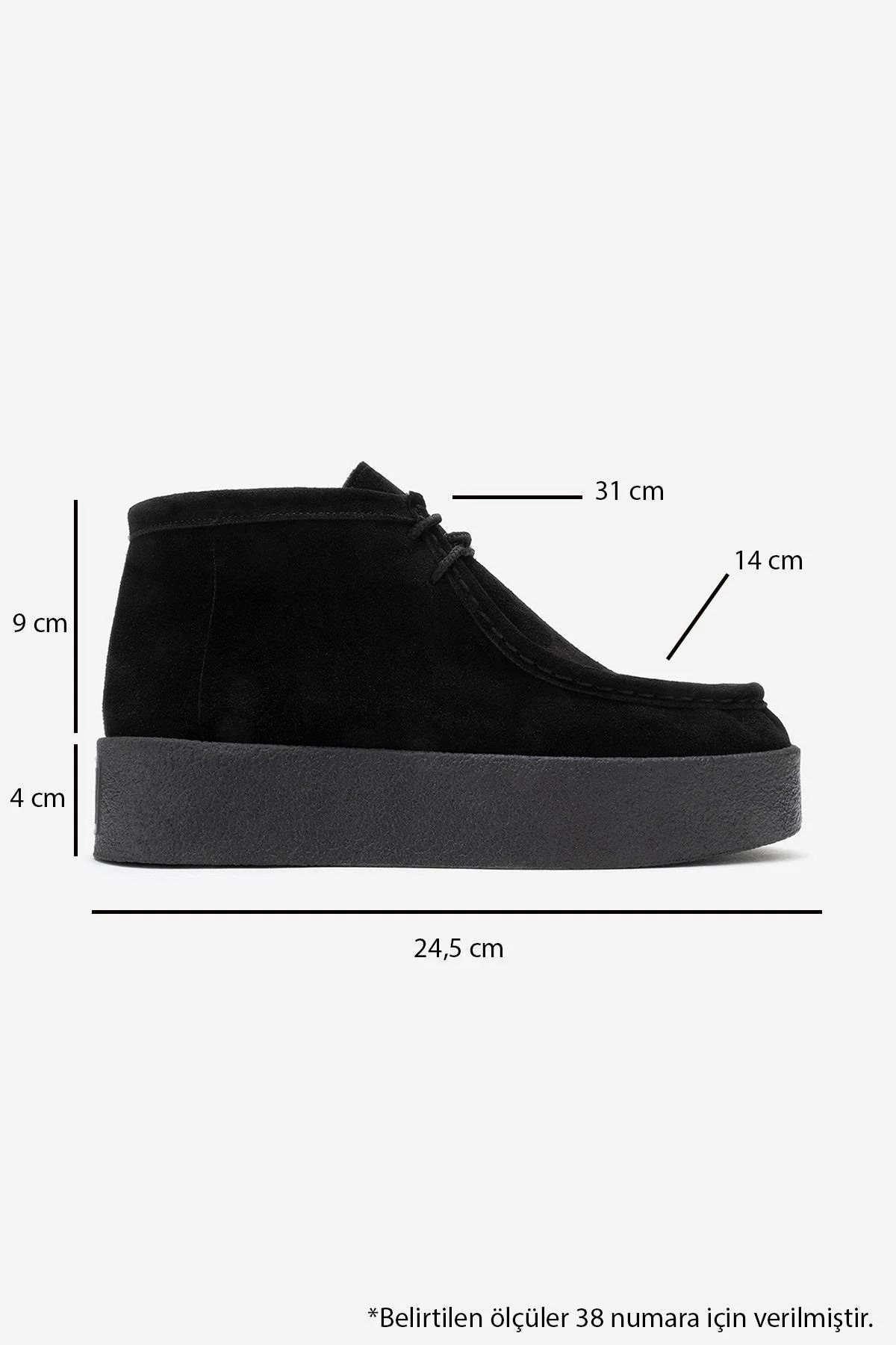 Melia - Black Suede Genuine Leather Ankle Boot (Women) - Image 6