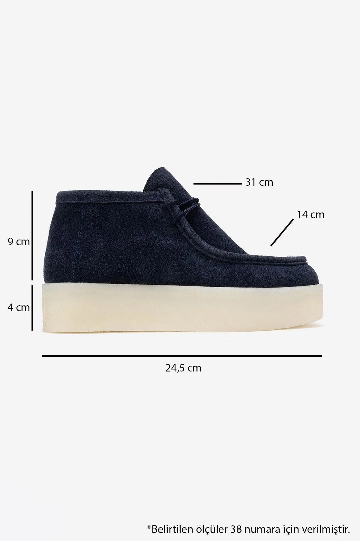 Melia - Navy Suede Genuine Leather Ankle Boot (Women) - Image 6