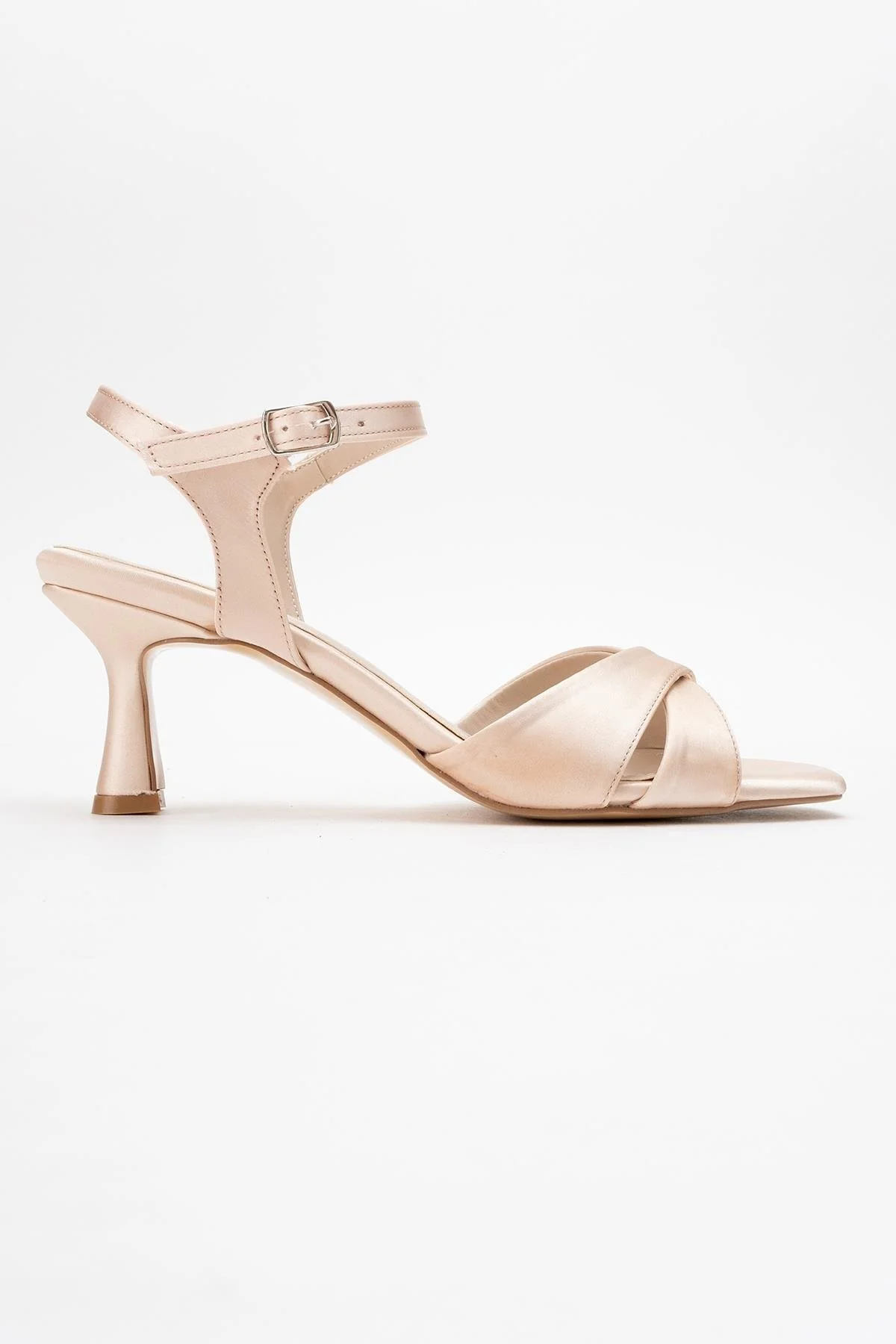 Melin - Beige Satin Cross-Strap Stiletto Pump (Women) - Image 6