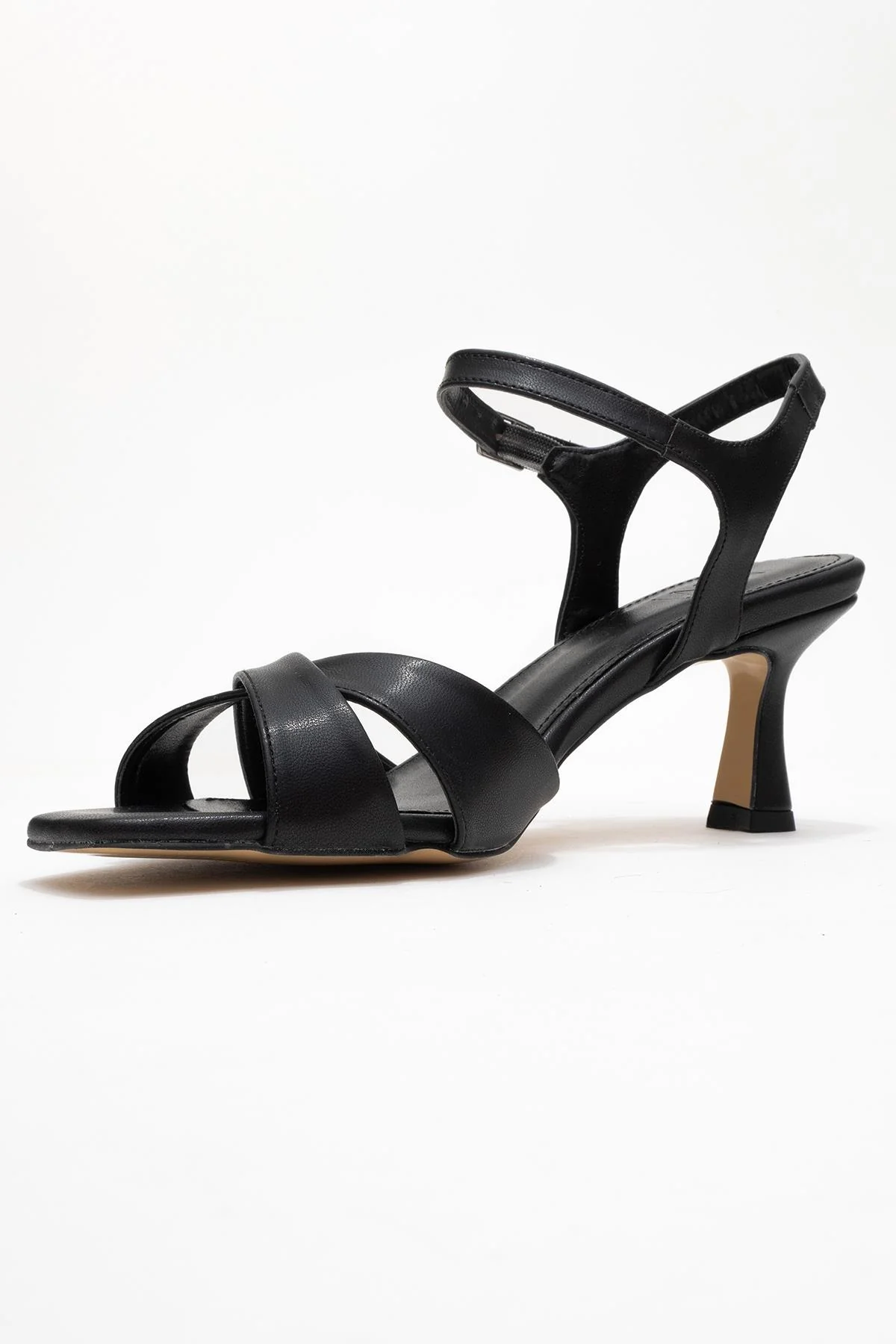 Melin - Black Cross-Strap High Heel Pump (Women) - Image 4