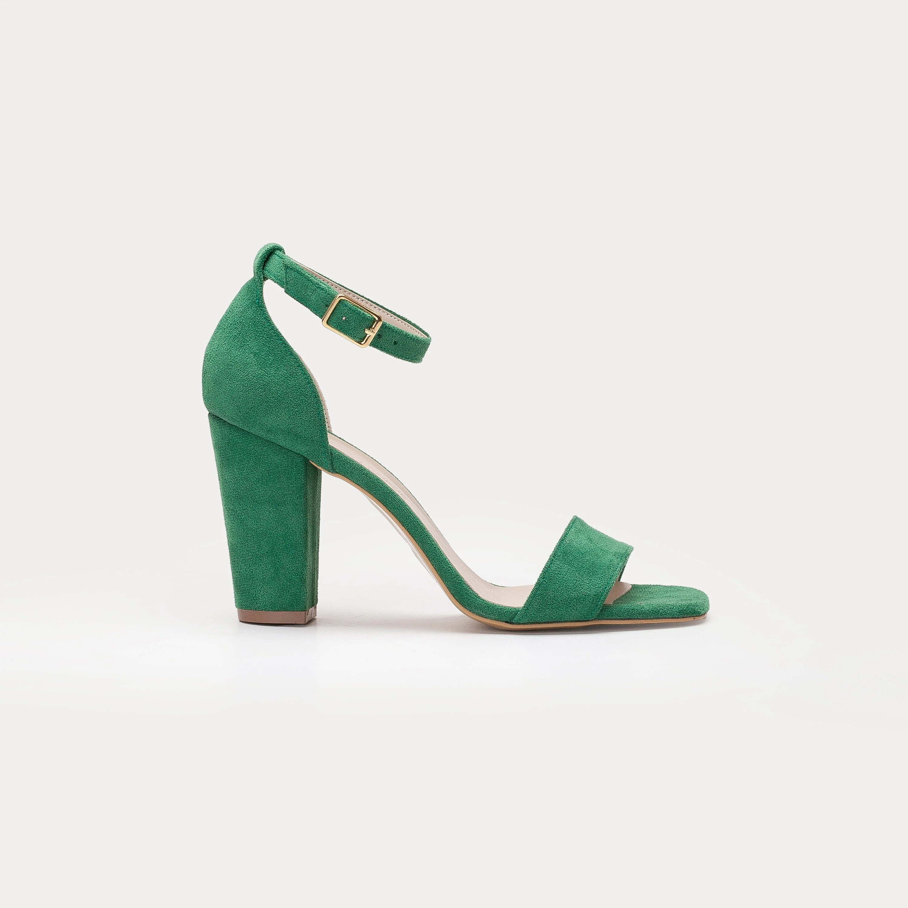 Melissa - Green Suede Sandals with Pearls - Image 6