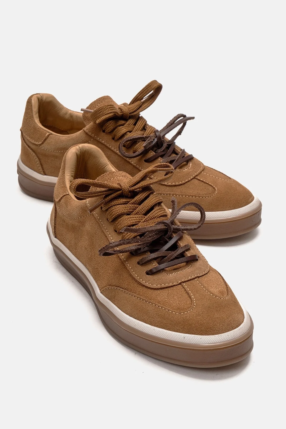 MELLE - Cognac Genuine Leather Everyday Sneaker (Women)