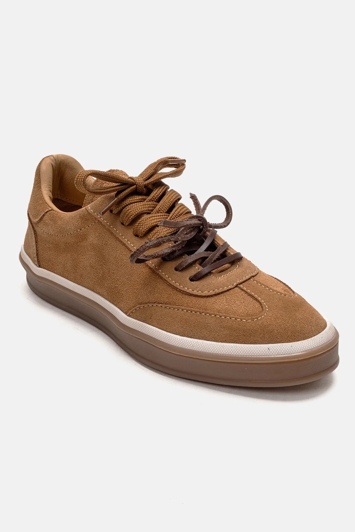 MELLE - Cognac Genuine Leather Everyday Sneaker (Women) - Image 3