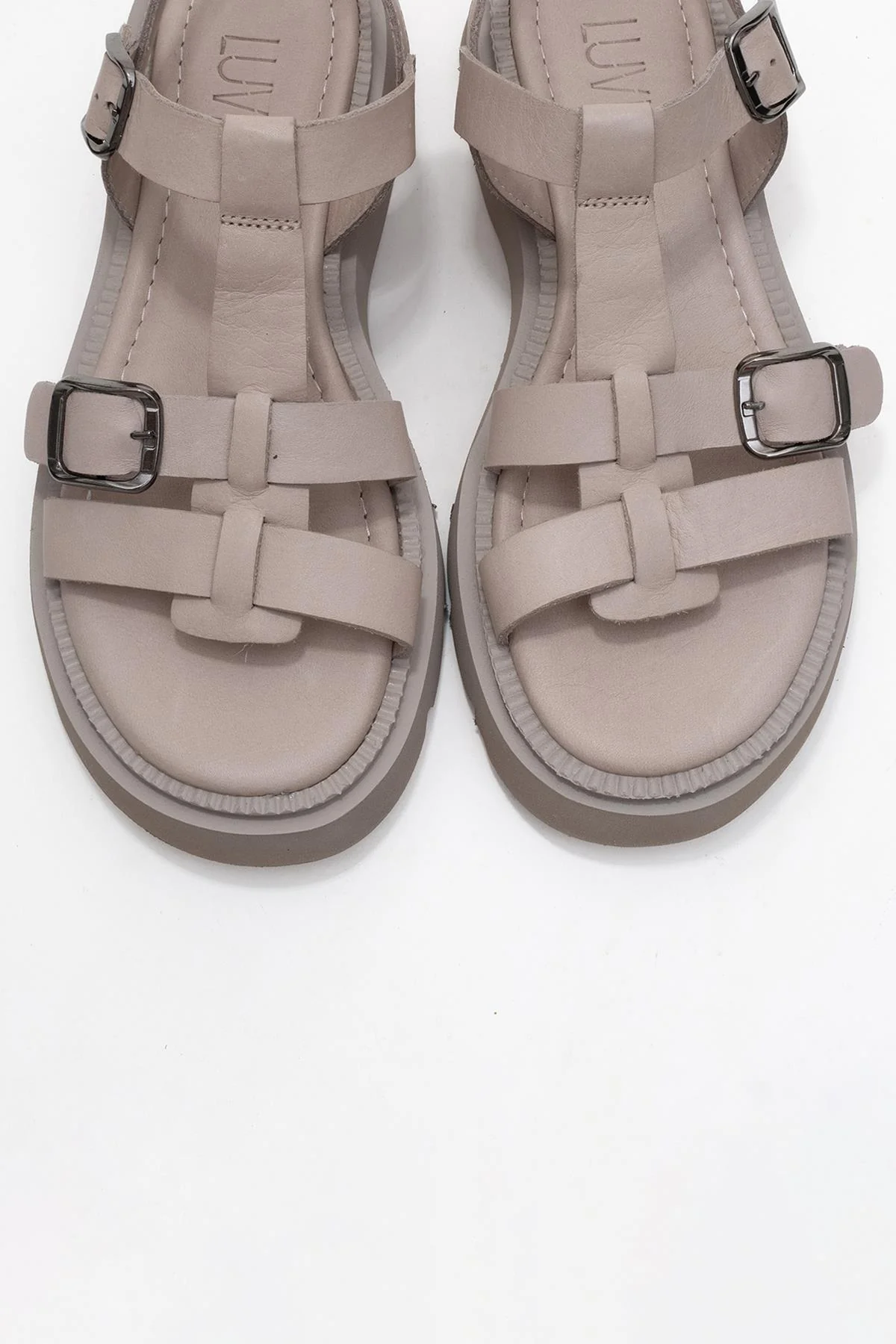 Melvin - Taupe Genuine Leather Sandal (Women) - Image 2