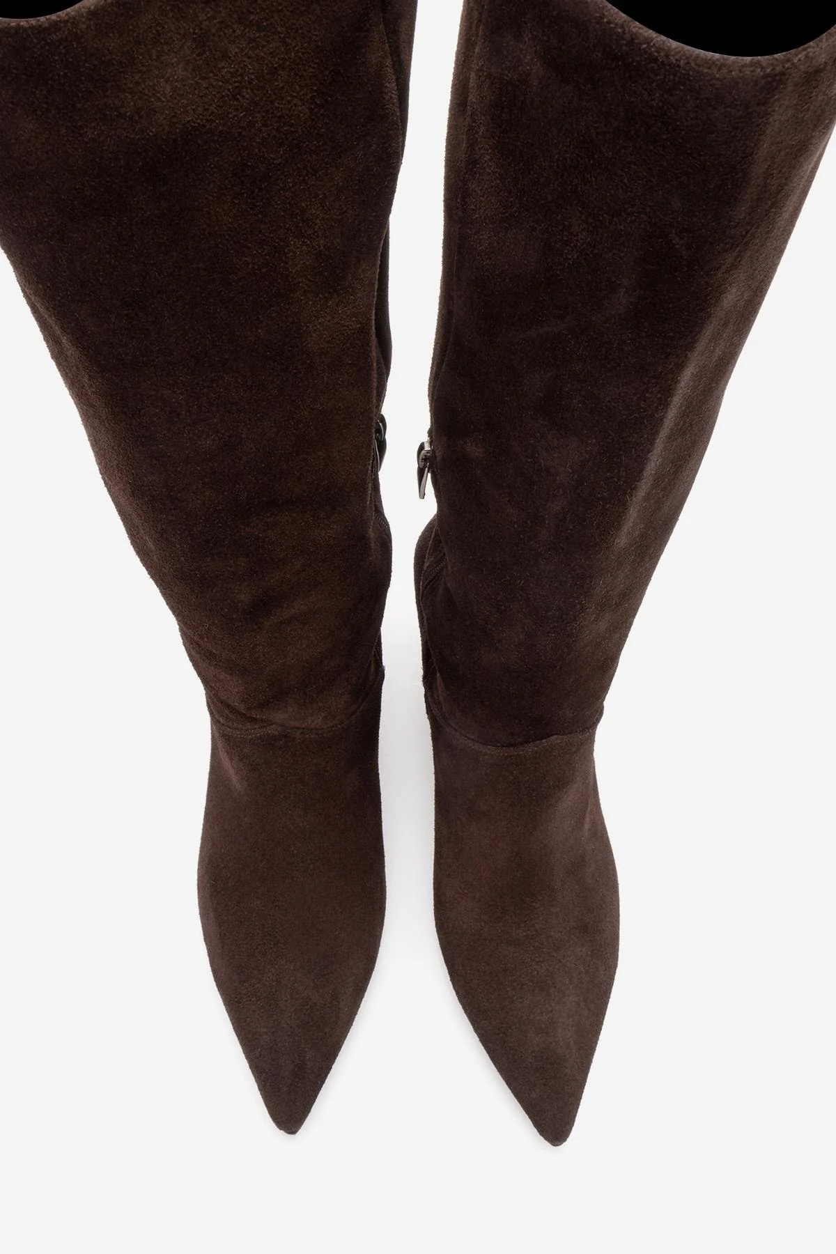 MERLA - Brown Suede Genuine Leather Block Heel Boot (Women) - Image 2