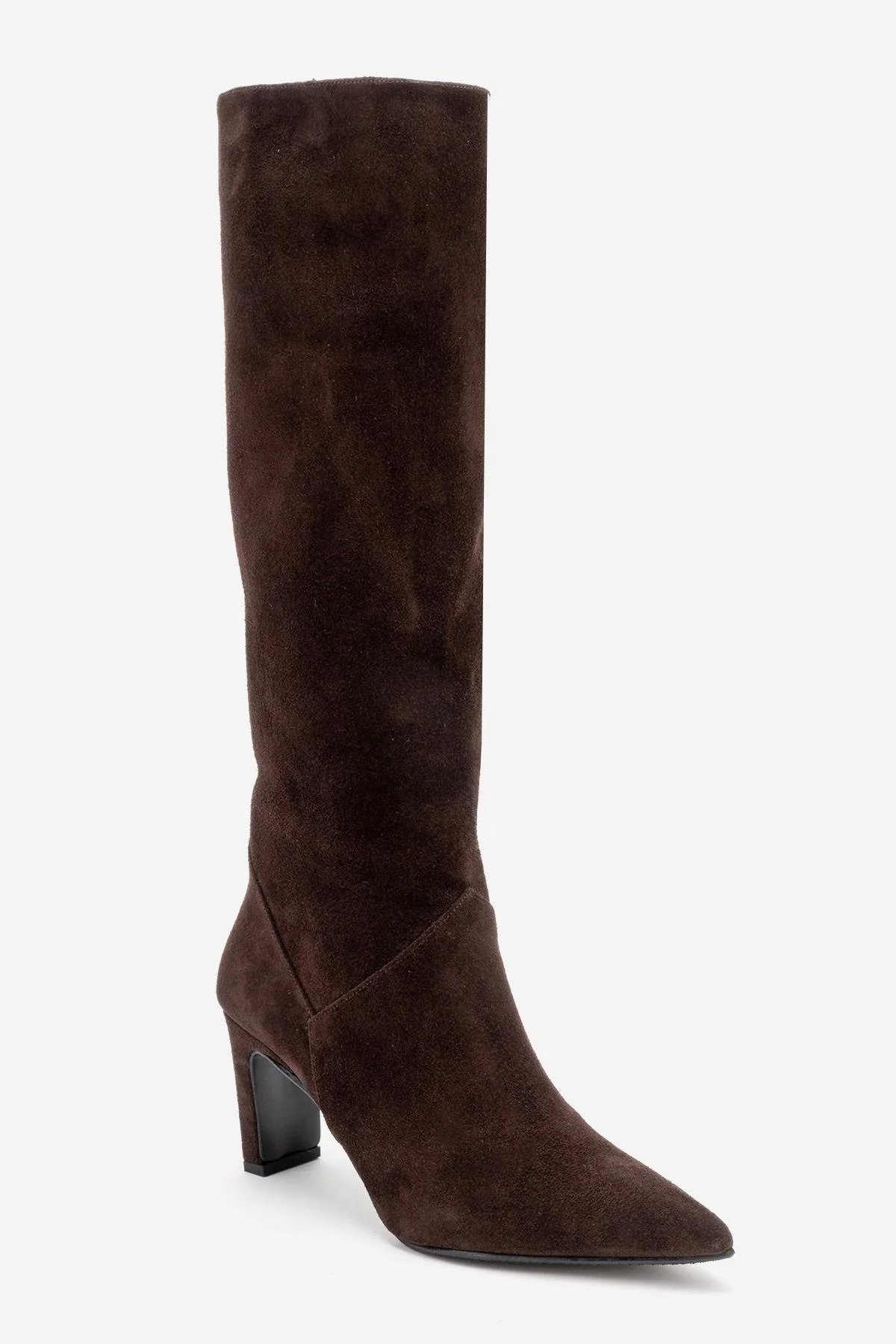 MERLA - Brown Suede Genuine Leather Block Heel Boot (Women) - Image 7
