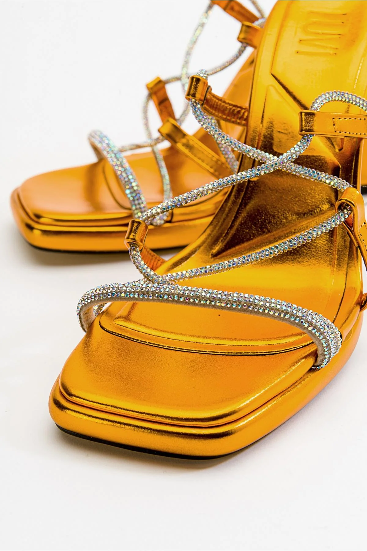 Mezzo - Metallic Orange Heeled Sandal (Women) - Image 6