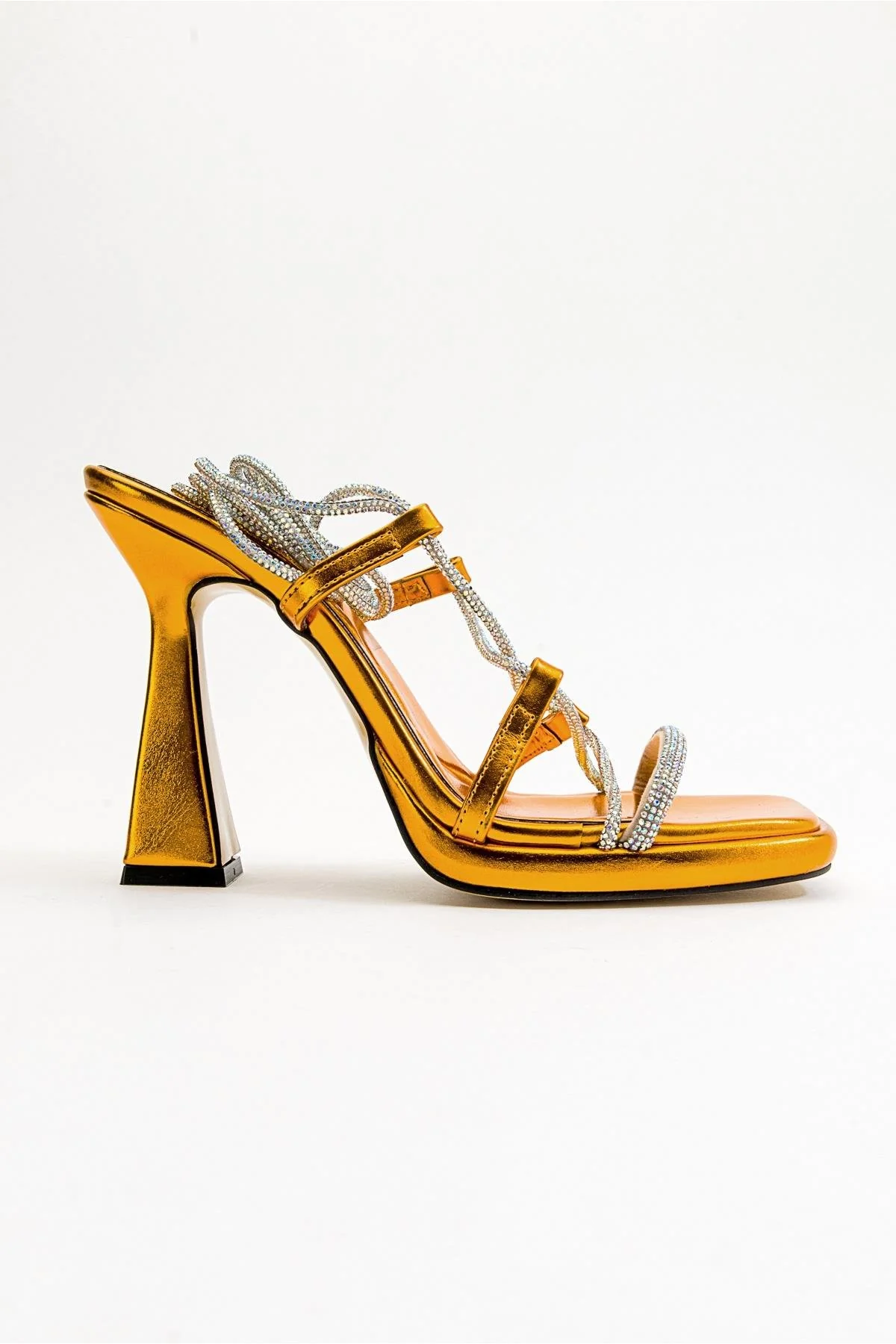 Mezzo - Metallic Orange Heeled Sandal (Women) - Image 7