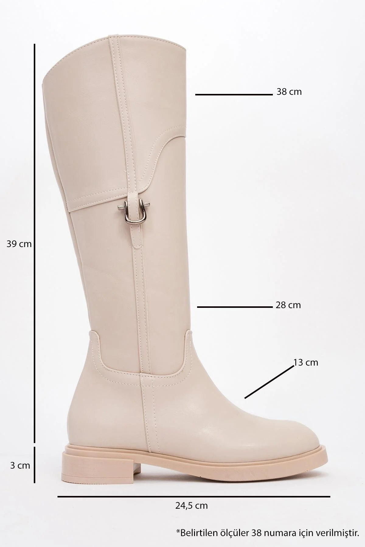 Michel - Beige Riding Boot (Women) - Image 4
