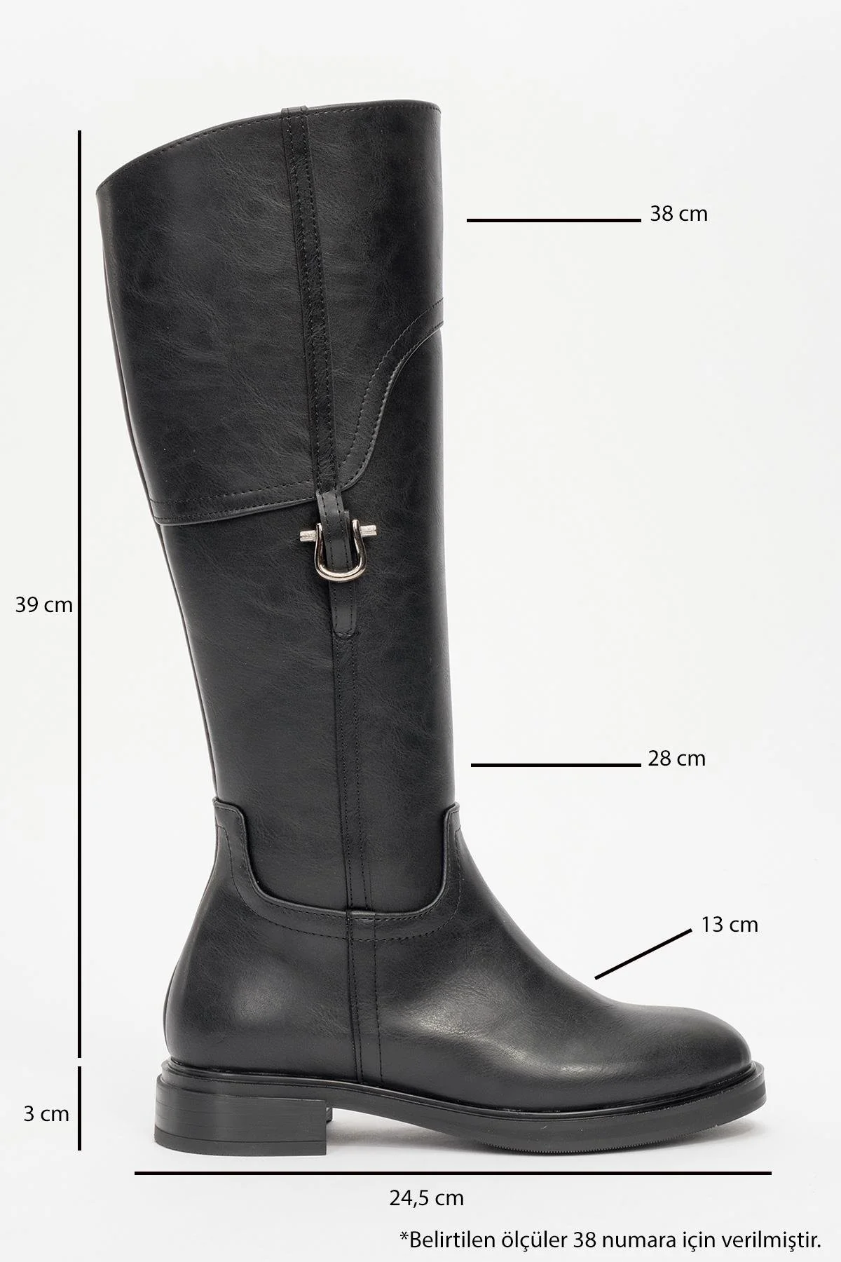 Michel - Black Riding Boot (Women) - Image 4