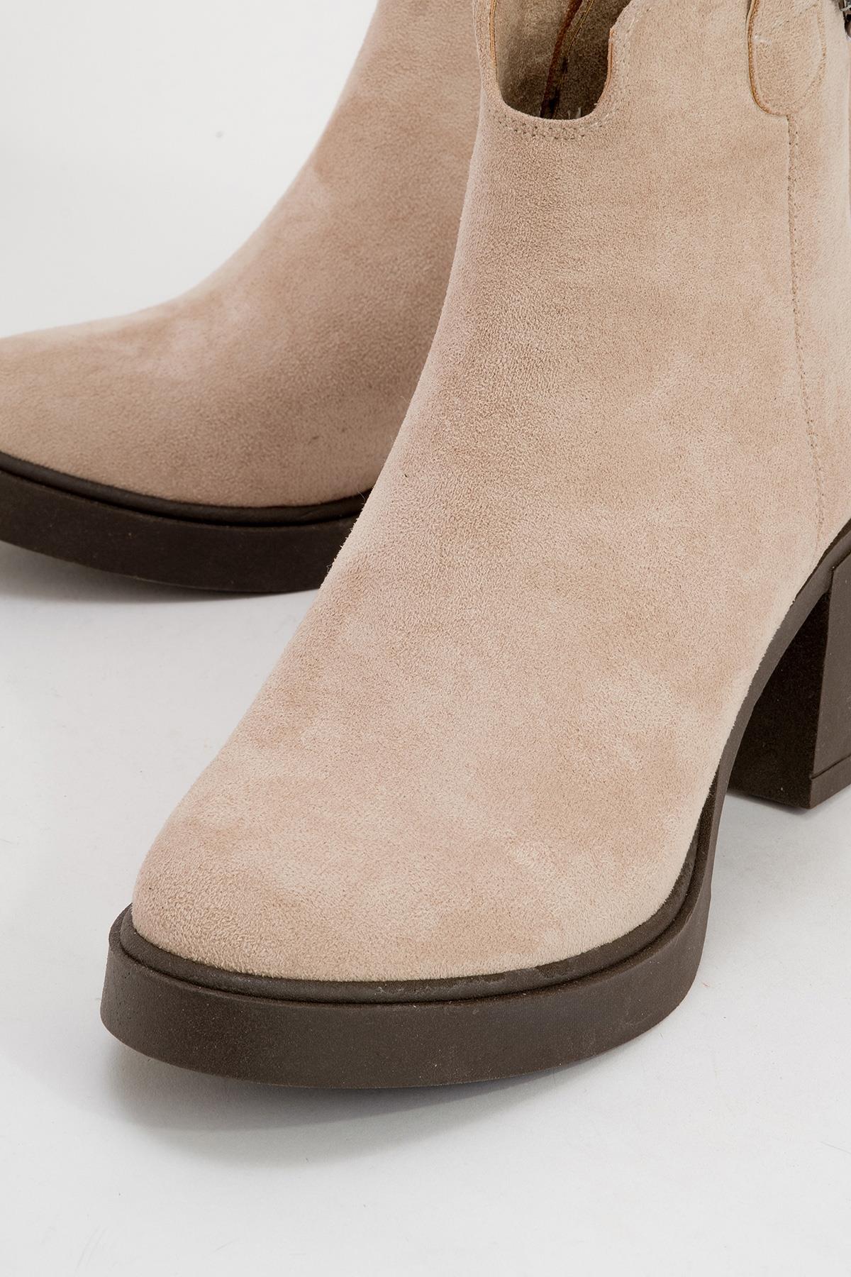 Mier - Beige Suede Boot (Women) - Image 2