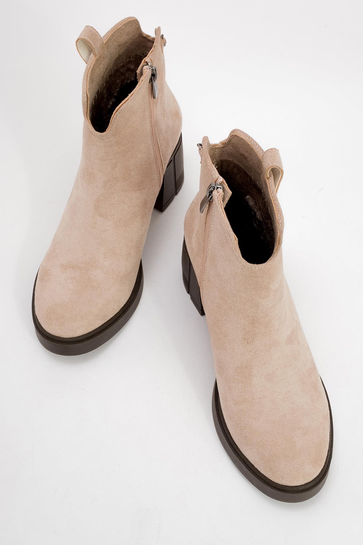 Mier - Beige Suede Boot (Women) - Image 3