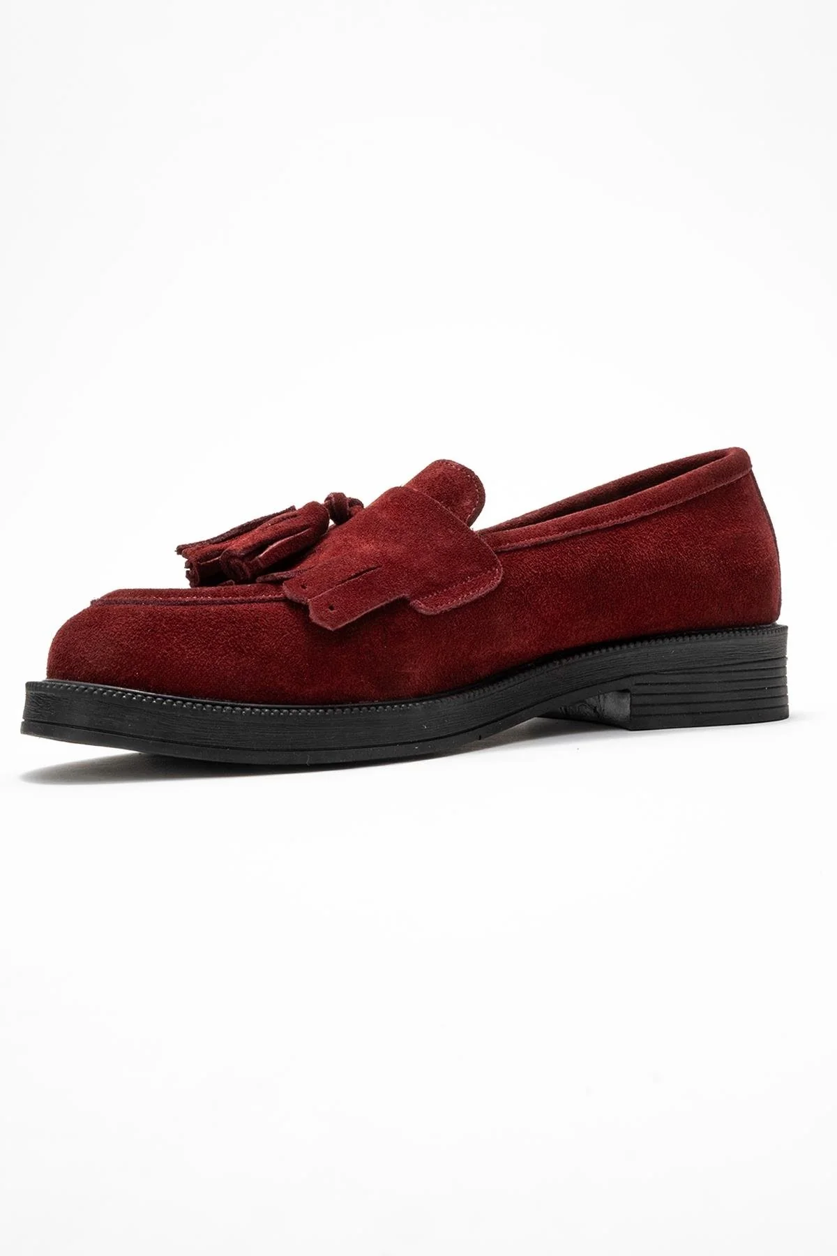 Milina - Burgundy Tassel Genuine Leather Loafer (Women) - Image 4