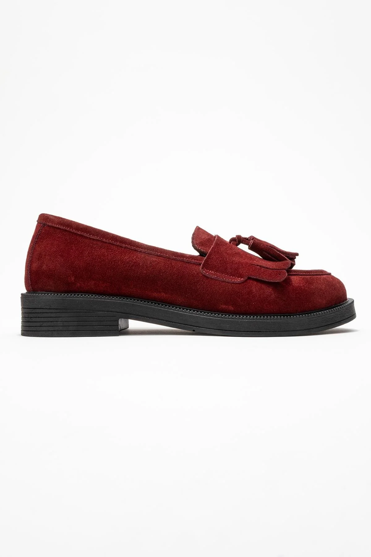 Milina - Burgundy Tassel Genuine Leather Loafer (Women) - Image 6