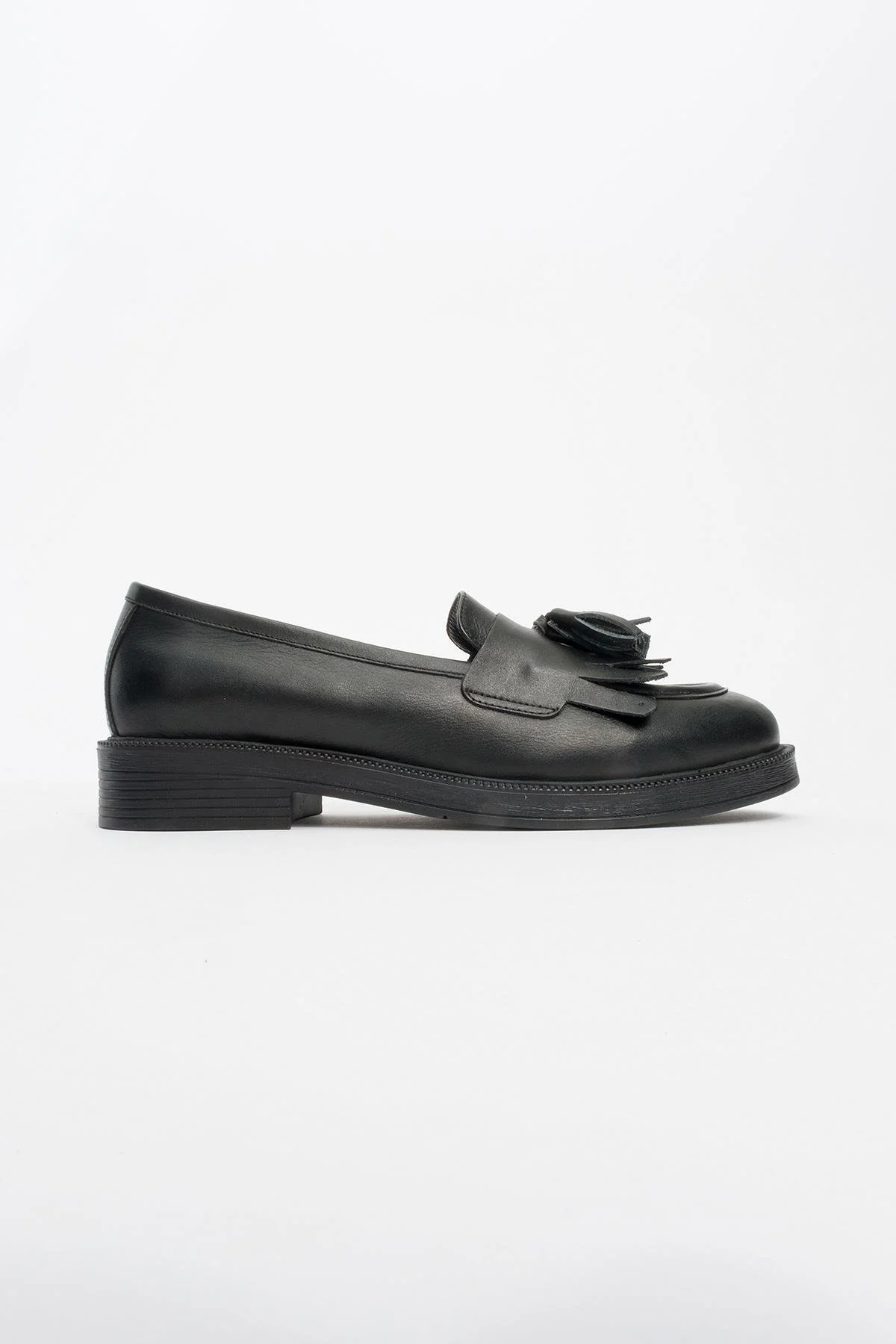 Milly - Black Leather Tassel Loafers - Image 4