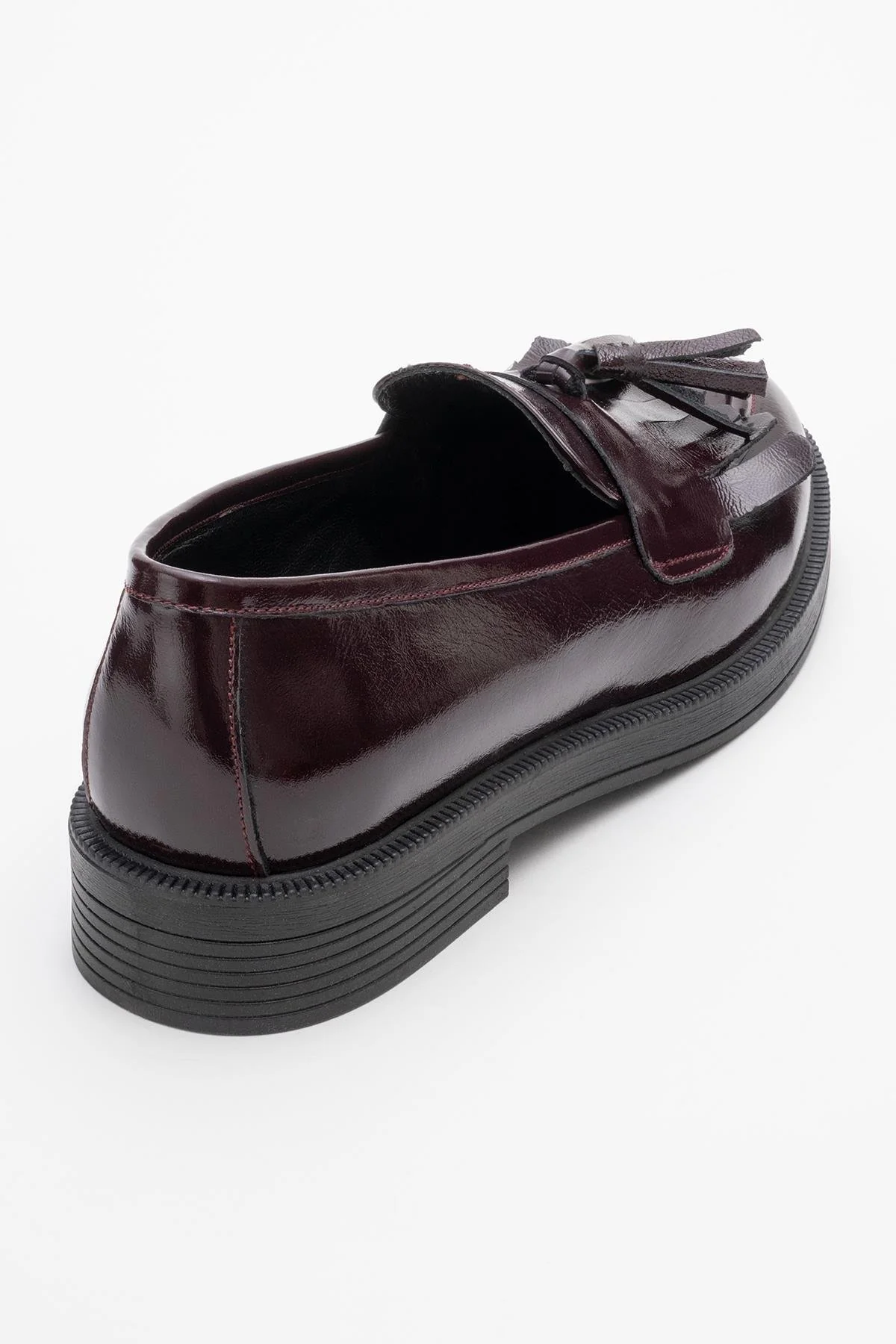 Milly - Burgundy Patent Leather Tassel Loafers - Image 4