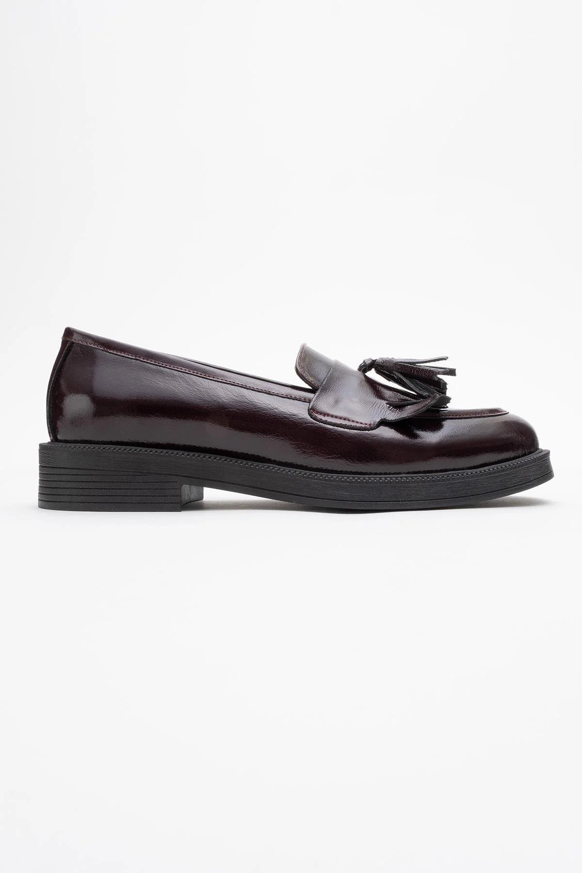 Milly - Burgundy Patent Leather Tassel Loafers - Image 5
