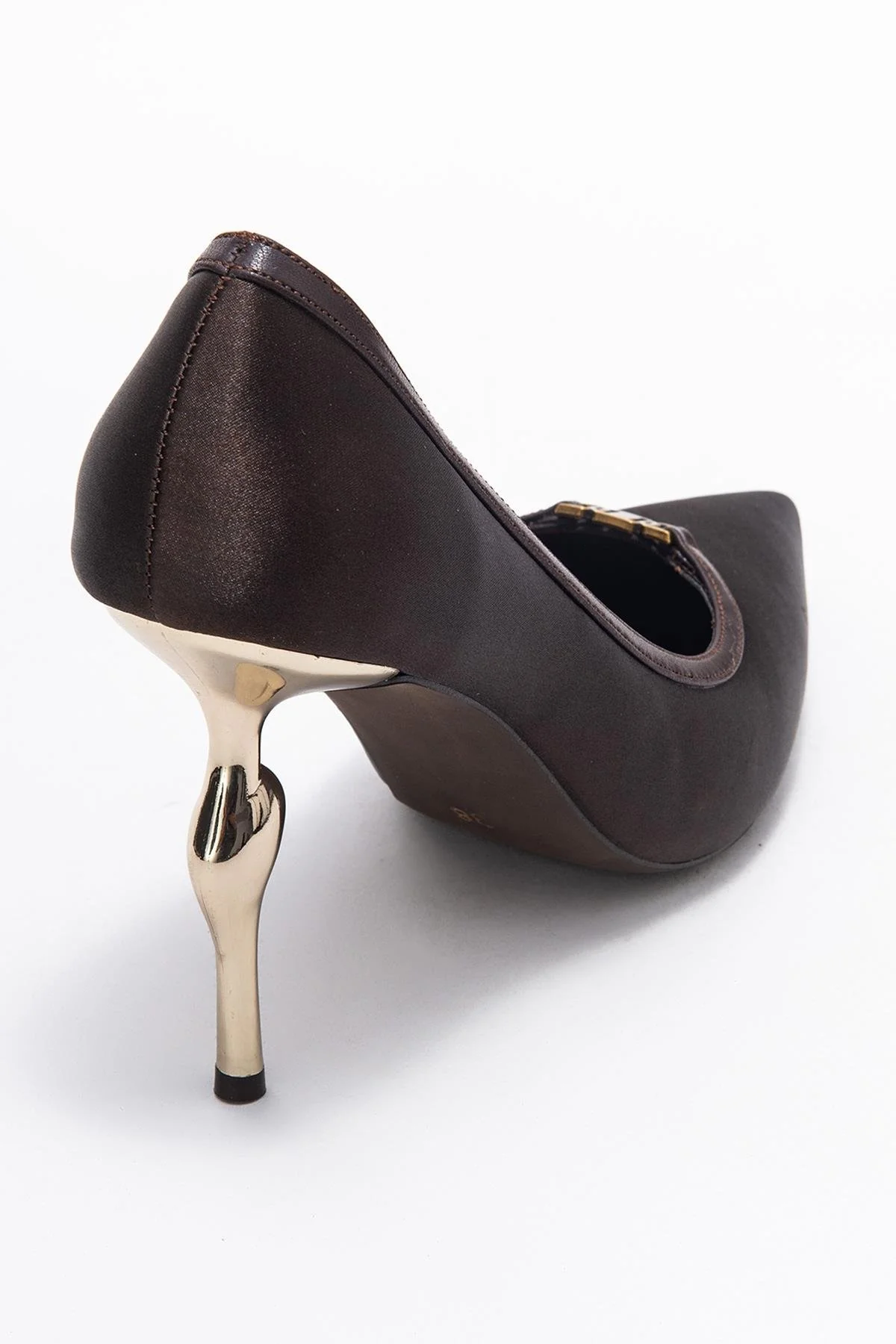 Milos - Brown Buckled Heeled Shoe (Women) - Image 5